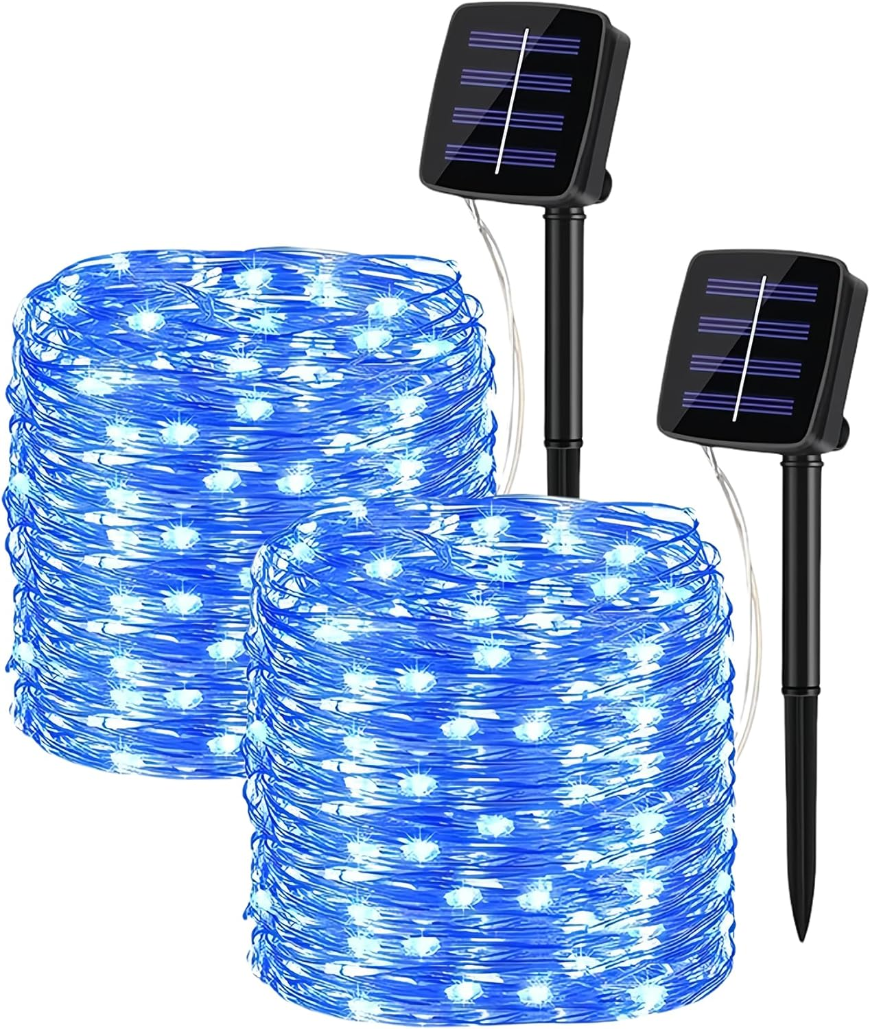 4Pack Solar Fairy Lights, Total 40M/131.2FT 400Led Solar String Lights,Cooper Wire String Lights with 8 Modes,Solar Garden Lights Waterproof for Patio Yard Trees Christmas Wedding Party