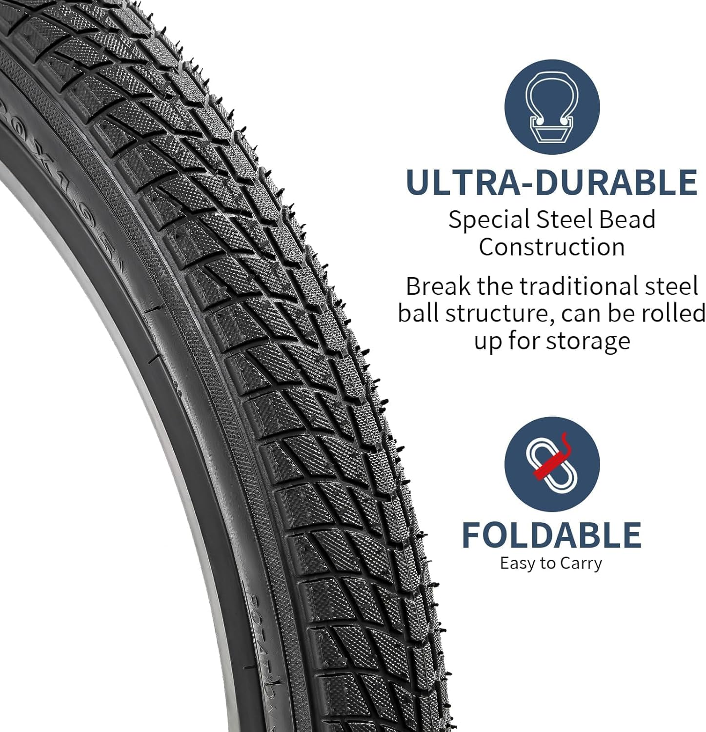 Yunscm 2 Pcs,16X1.75 Bike Tires,16X1.75 47-305 Bike Tyres + 16X1.50/1.90 Heavy Duty Bike Inner Tube Schrader Valve 32Mm,Mountain Bike Tire 16 1.75,MTB Tire 16 1.75,Y-226 image number 1