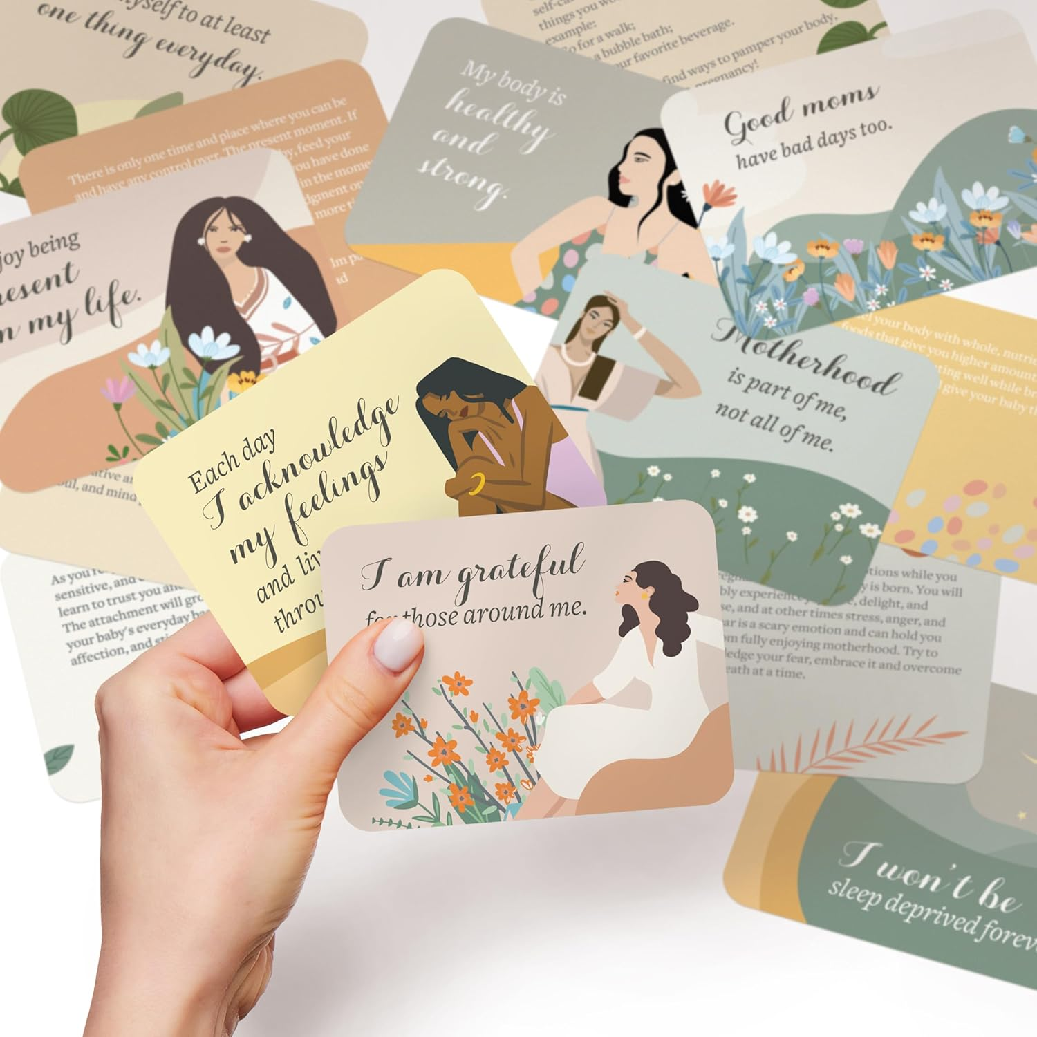 Lulu & You Affirmation Cards - 25 Cards with Words of Encouragement and Support for New Moms - Perfect Postpartum Gifts for Mom and New Mom Essentials - Welcome Home Mama image number 3