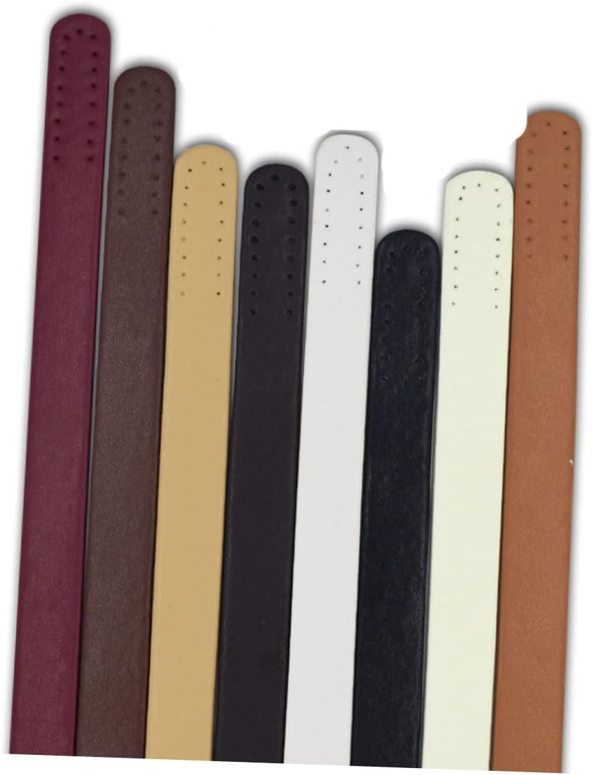 TOPPERFUN 6Pcs Pu Leather Handbag Handles Replacement Strap for Tote Bag DIY Pouch Handstitch Belt for Women Ladies image number 4