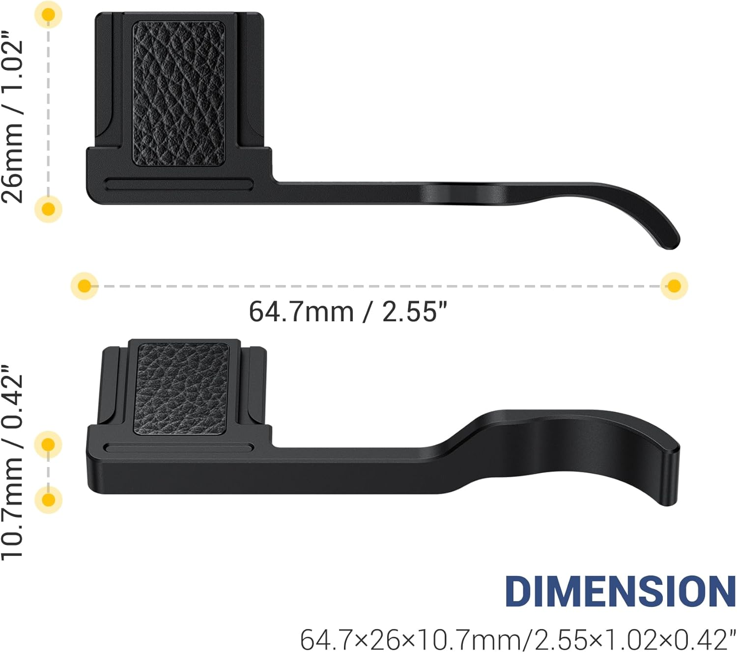 Metal Thumbs up Grip for Ricoh GR IV GRIV GR4, Hot Shoe Cover Cap Protector for GR IV GRIV GR4, Better Balance and Comfortable Secure Grip - For Ricoh Gr Iv image number 5