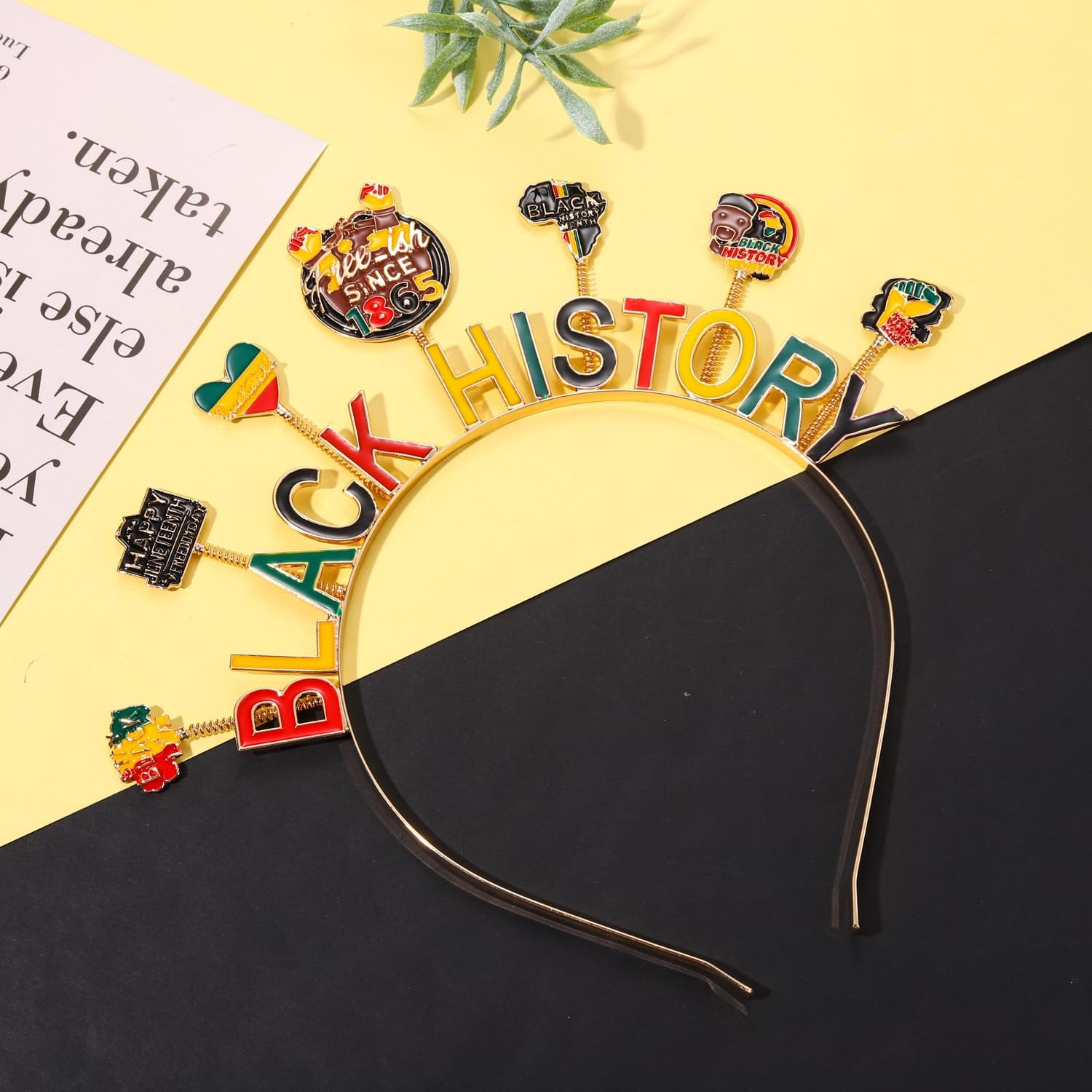 PHALIN African Headbands for Women Black History Juneteenth Headband Ethnic African Women Flag Independence Day Accessory image number 1