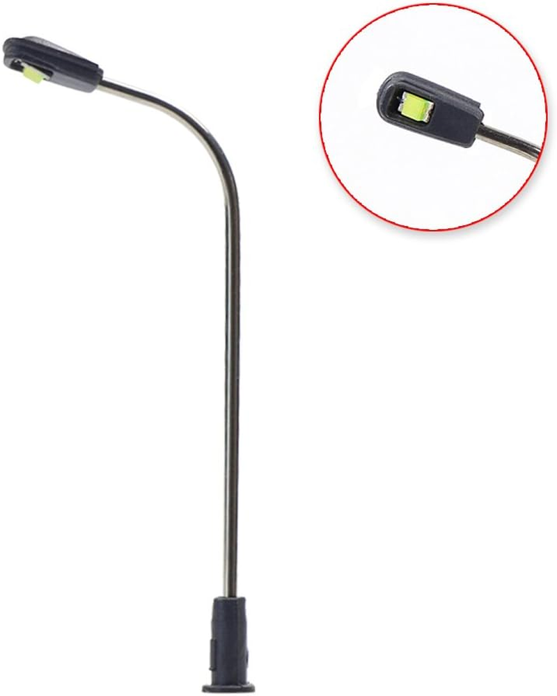 10Pcs Model Railway Train Lamp Post 3.6Cm Street Light Bright Cool White N Z Scale Leds New LQS05 image number 3