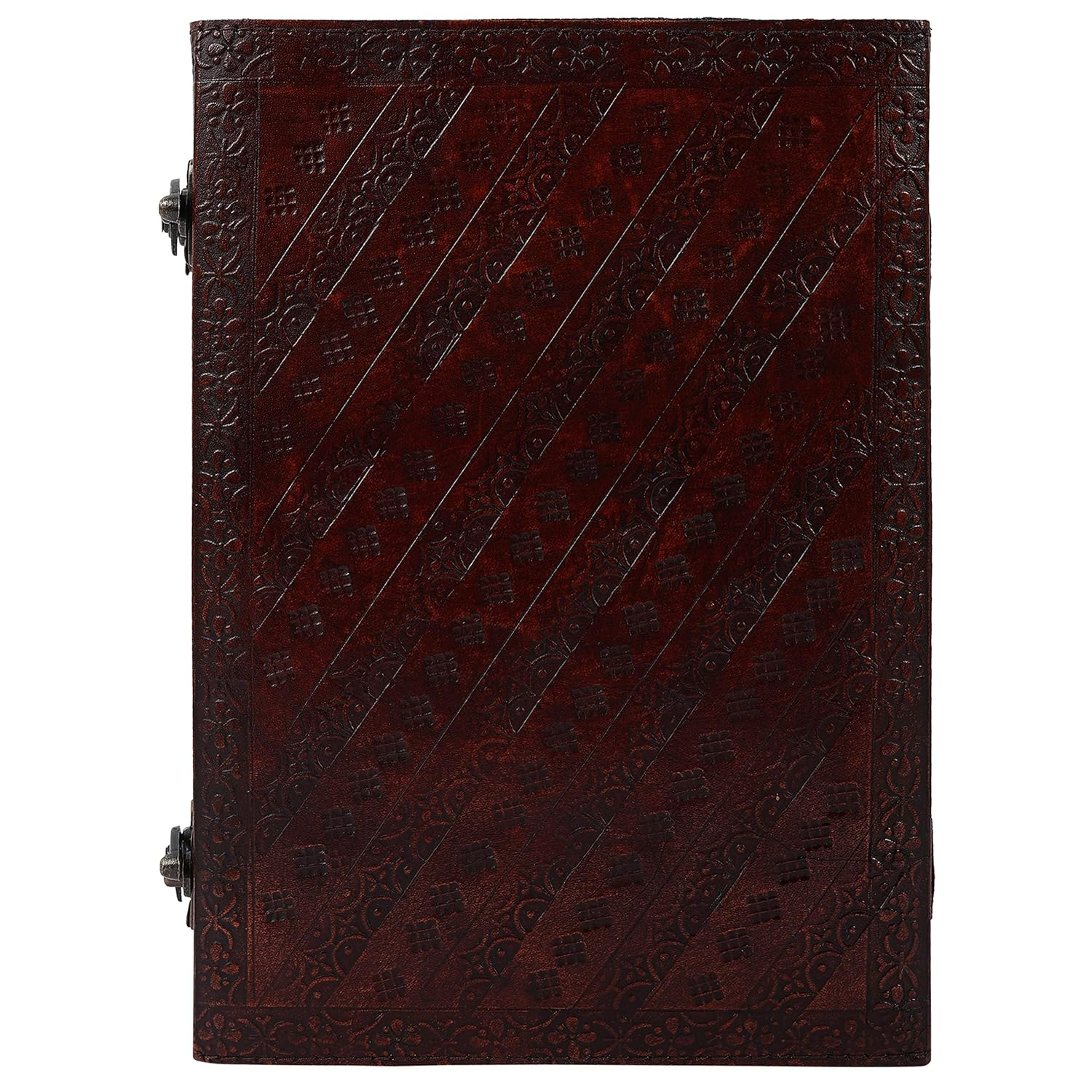 OVERDOSE Hand Embossed Stone Leather Journal - Handmade Antique Stone Journal for Students & Office for Men and Women Diary Sketchbook Drawing Notebook - Size 7 X 10 Inches | 17 X 25 Cm | A4