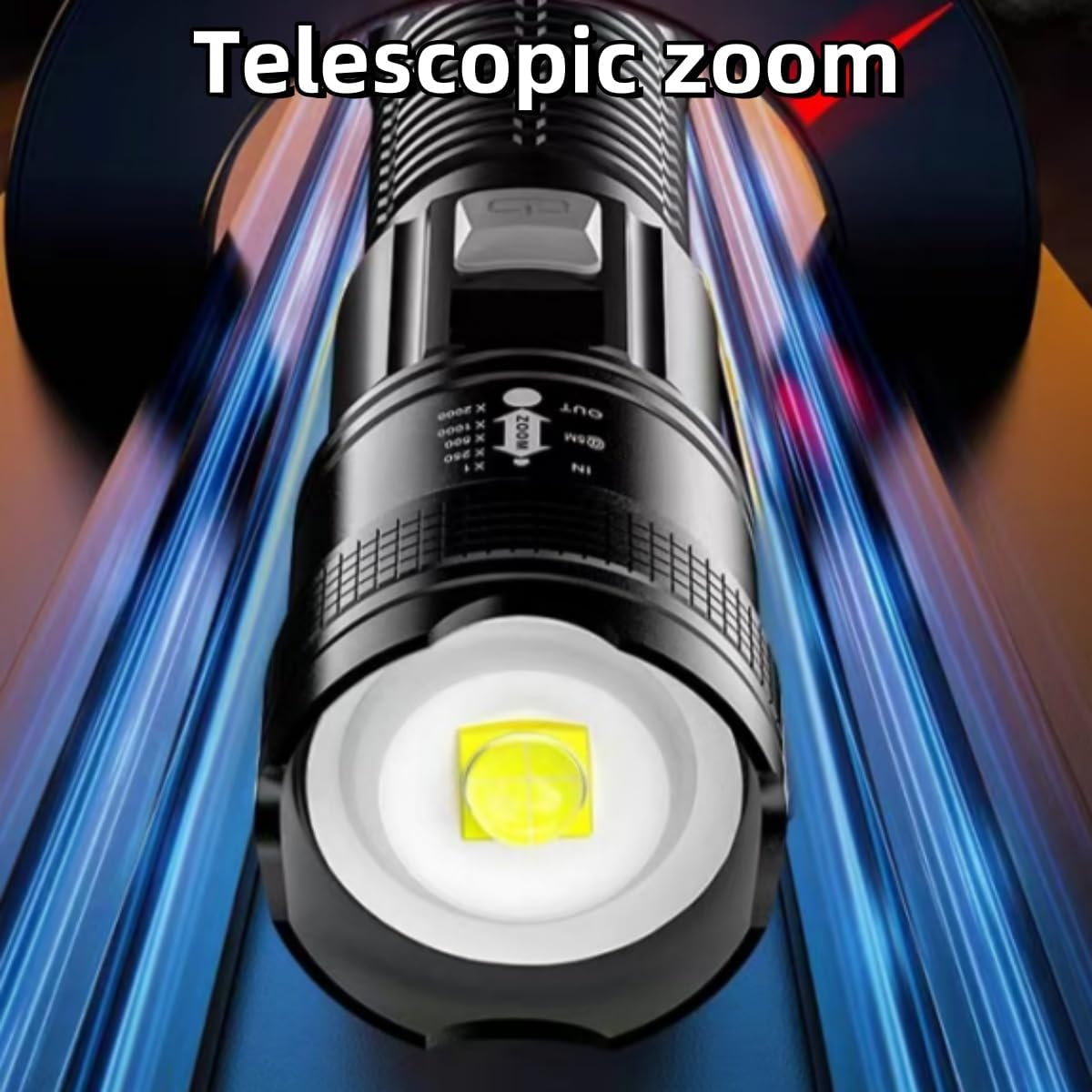 Rechargeable Flashlights 10000 Lumens, Tactical Flashlight, Led Flashlight for Home, Flashlights with 3 Light Modes, IPX6 Waterproof, Handheld Flash Light for Camping, Emergencies, Outdoor, Hiking