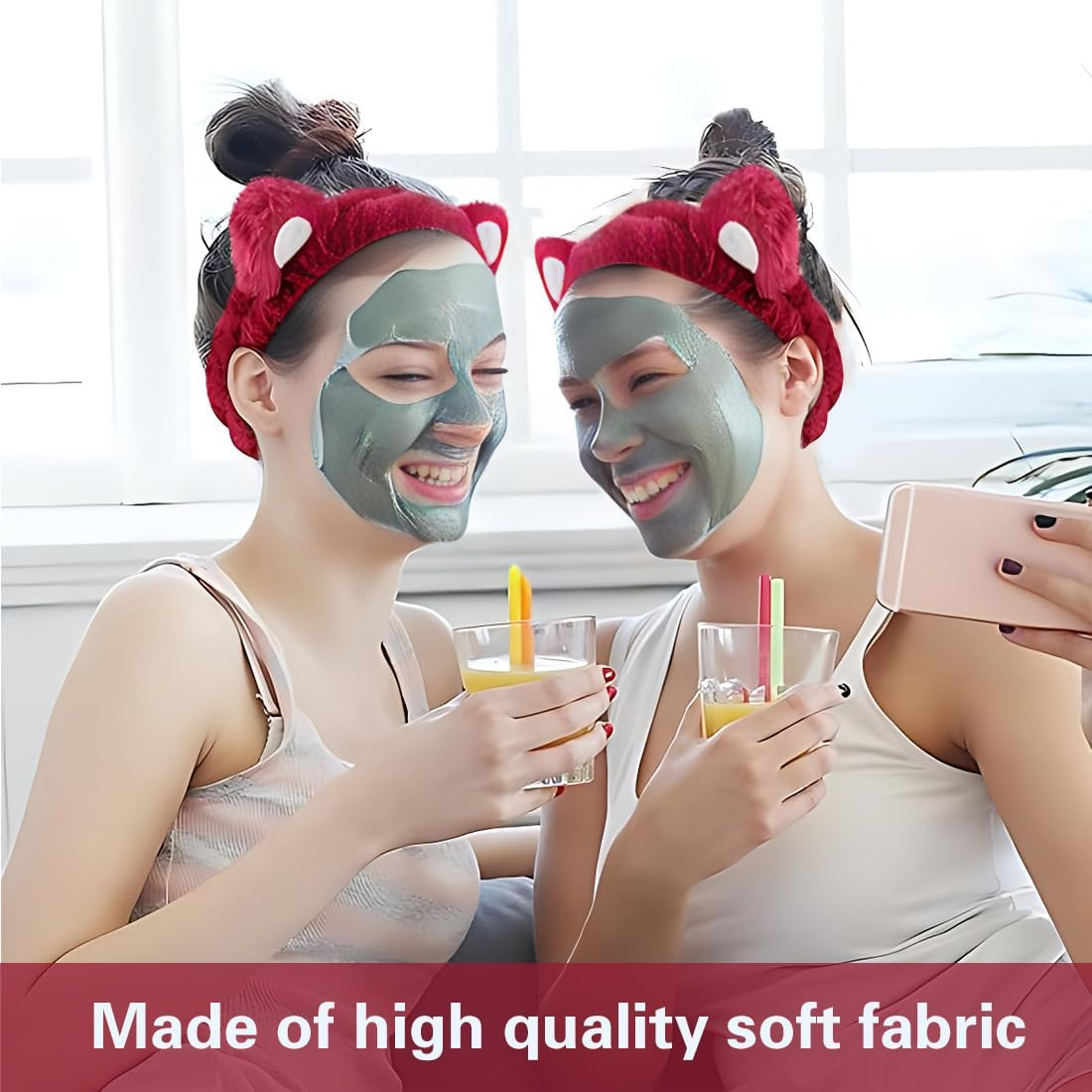 CATOR Headband for Washing Face Sponge Soft Terry Cloth Makeup Hair Band Skin Care Non-Slip Headband Hair Band Cosmetics for Women image number 4