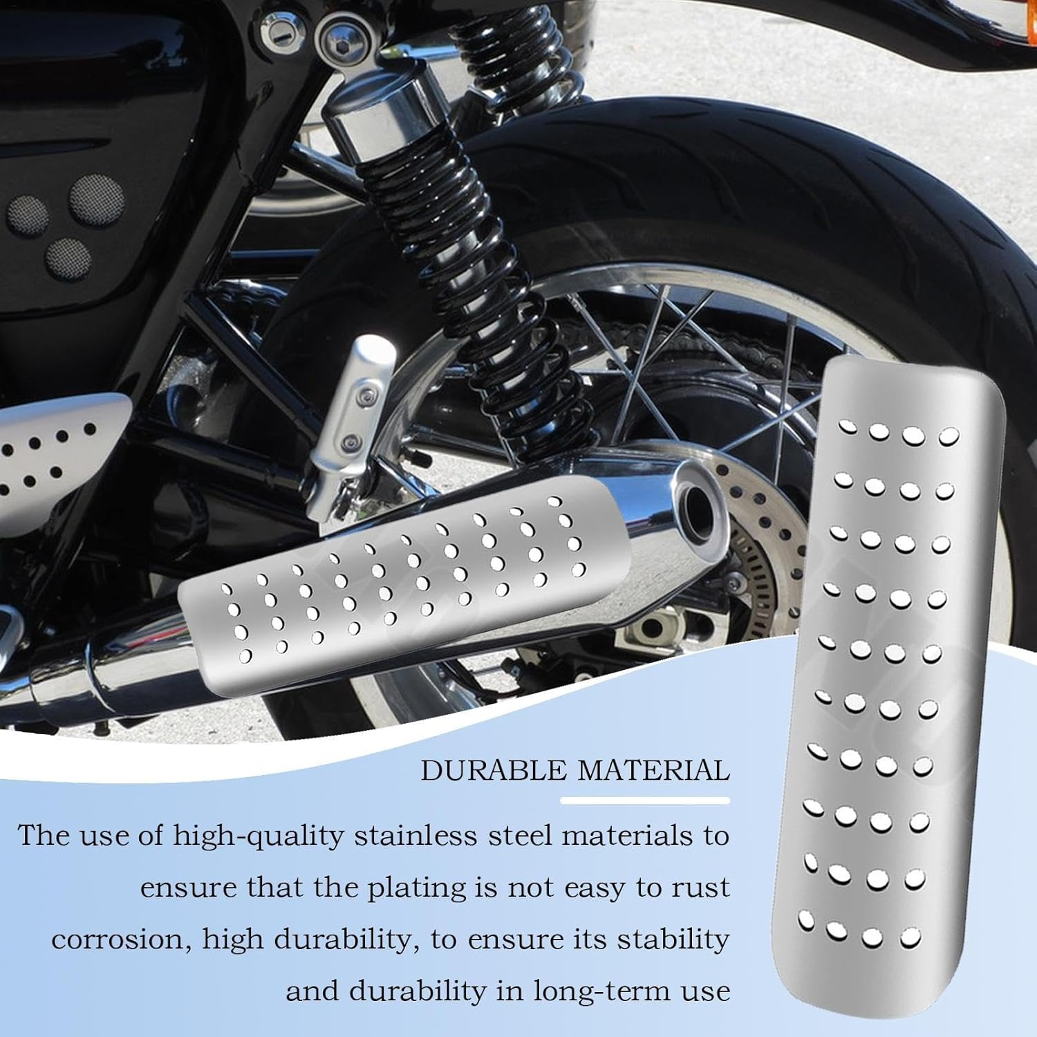 Motorcycle Heat Shield | Exhaust Muffler Pipe Insulation Guard for Motorcycle,Motorcycle Exhaust Pipe Heat Insulation Shield for Most Motorcycles image number 5