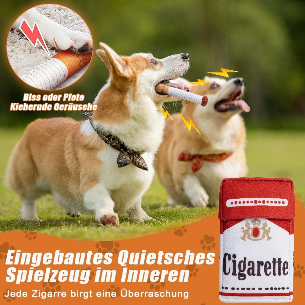 Agctrler Funny Dog Toy Cigarette Squeaky, Giggle Cigarette Toy, Dog, Plush Dog Toy, Suitable for Puppies, Small Dogs and Medium