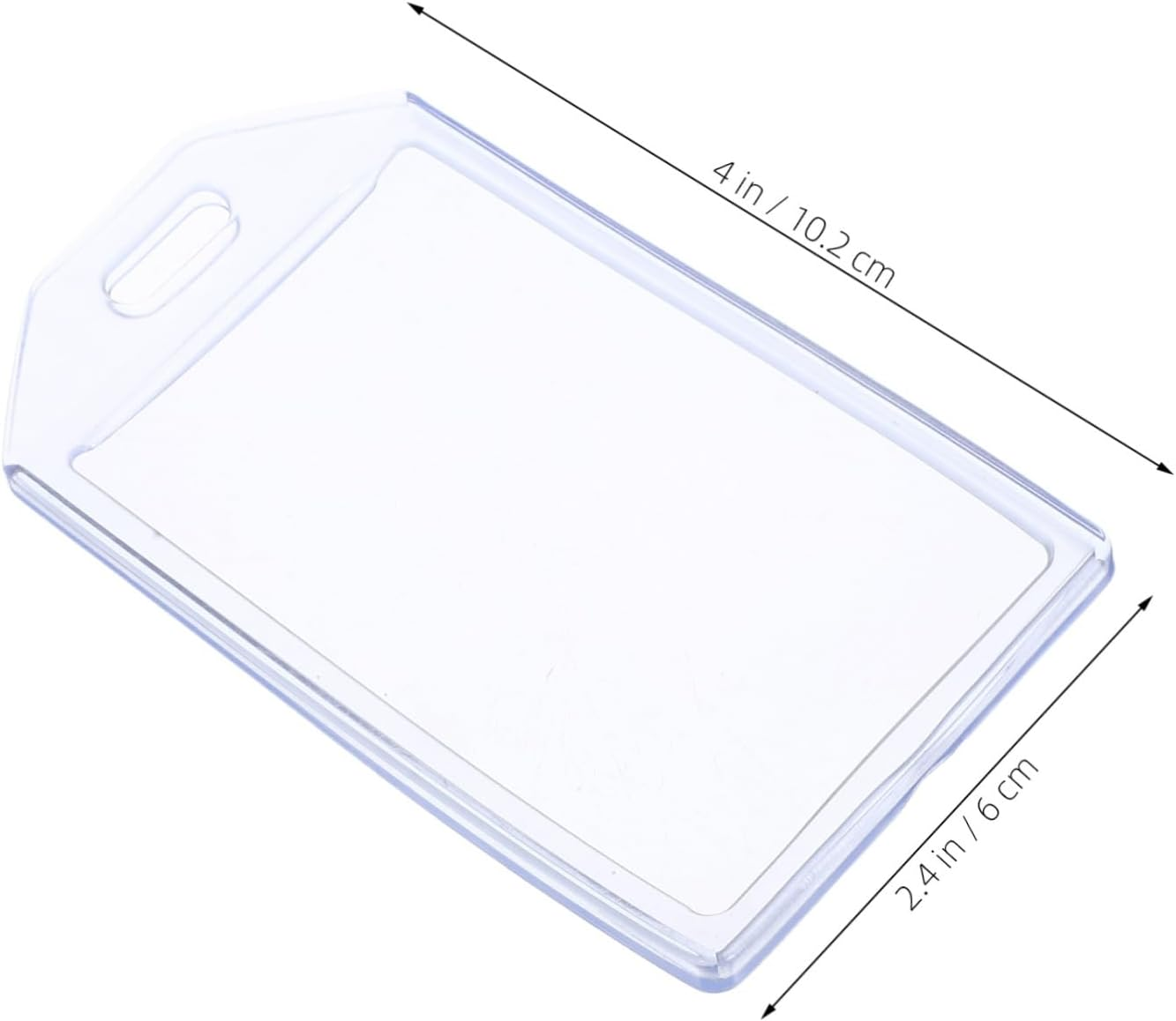 LOPUNER 10 Pcs PVC Card Holders Clear Luggage Identifier Tags with Prepunched for Travel Suitcases Backpacks Transparent Id Card Sleeves for Men and Women image number 4