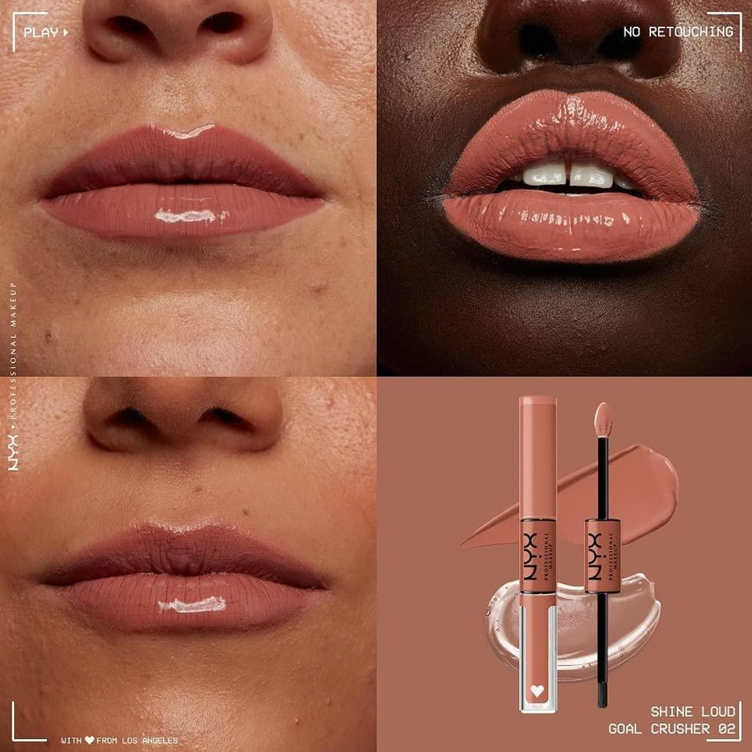 NYX Professional Makeup, Lip Colour and Gloss, Ultrapigmented and Long Lasting, Shine Loud High Pigment Lip Shine, Goal Crusher image number 4