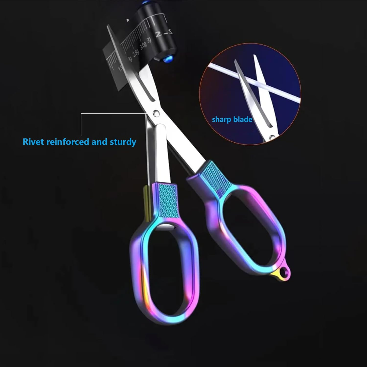 Folding Safety Scissors, 2 PCS Portable Keychain Travel, Stainless Steel Retractable Pocket, Mini Compact Craft for Home, Office, Outdoor, Sewing Sharp