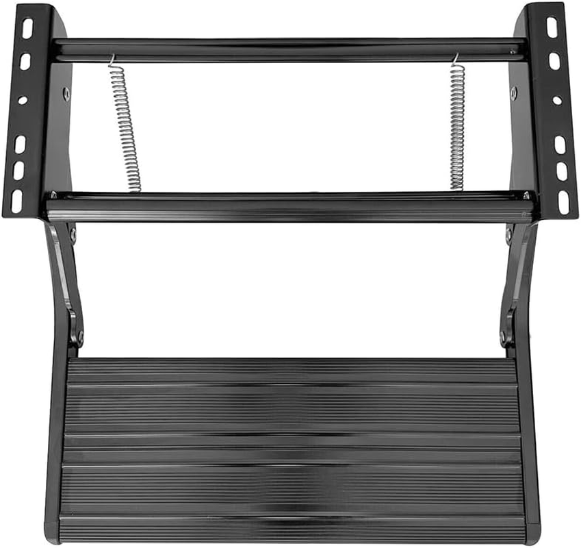 Camper Trailer Caravan Step Aluminium Pull Out Folding Caravan Step Motorhome RV Parts Accessories Step Load Bearing 200Kg-Black image number 4