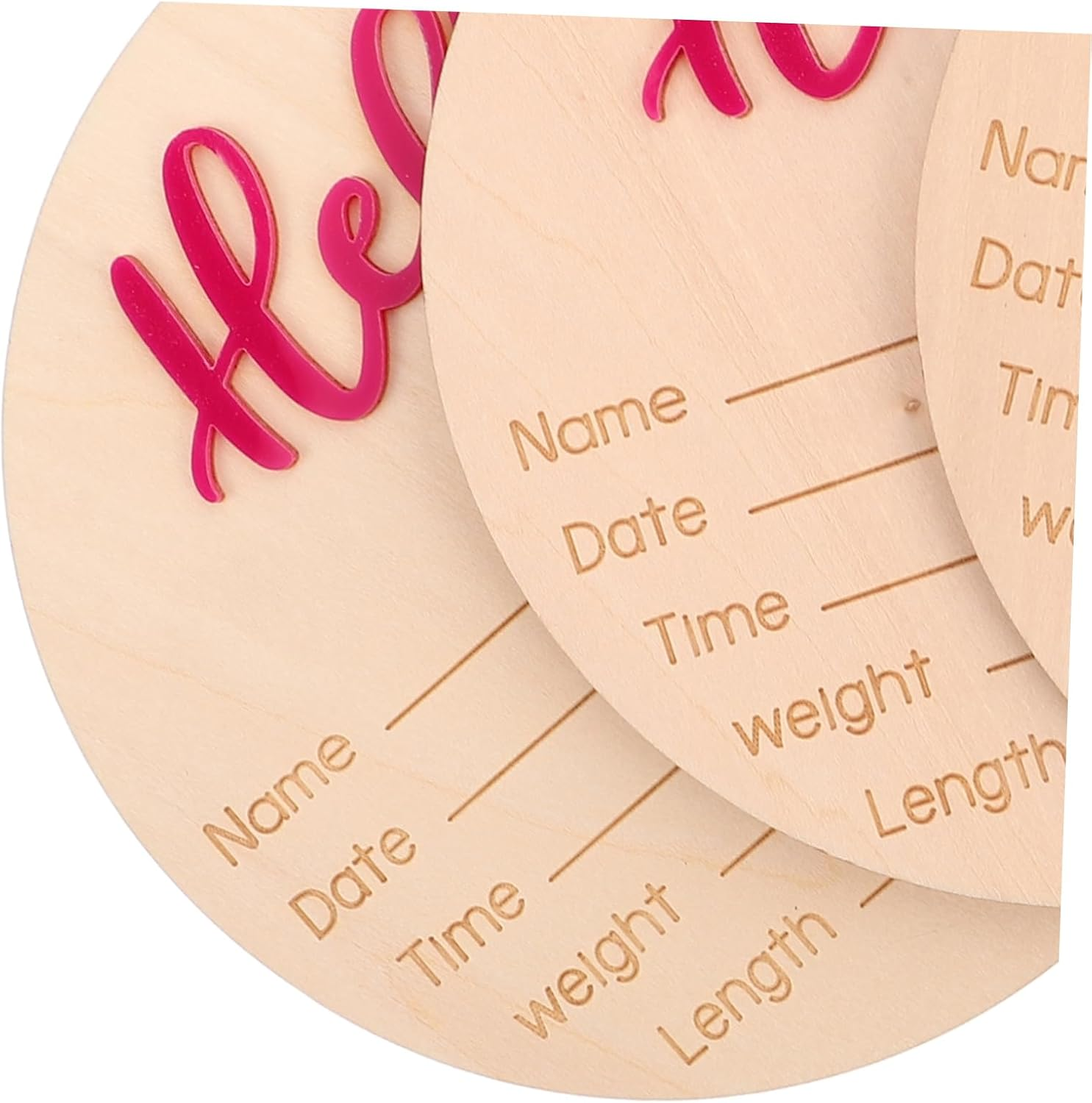 Abaodam 4Pcs Newborn Birth Sign Arrival Announcement Card for Boy Girl Nursery Decor