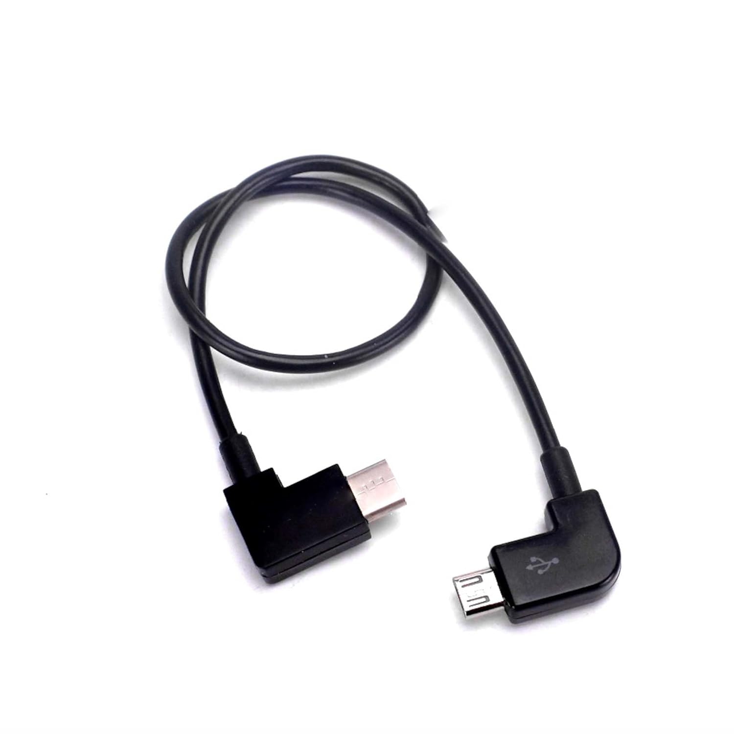 30Cm Micro USB to Micro USB Remote Controller Cable for DJI Mavic Mini,Mini Se,Mavic 2 Pro/Zoom,Mavic Air,Mavic Pro, Spark, DJI Drone to Phone/Tablet 90 Degree OTG Data Cord (Micro USB Connector) image number 2