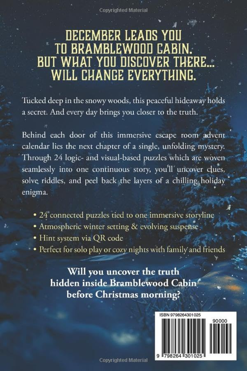 Mystery Escape Room Advent Calendar for Adults: 24 Secrets Are Hidden in Bramblewood Cabin. Will You Solve Them All before Christmas? image number 4