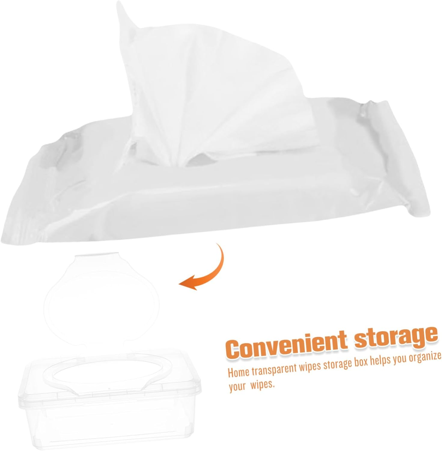 2Pcs Wet Wipes Storage Box Portable Tissue Dispenser Car Home Wipes Box image number 6