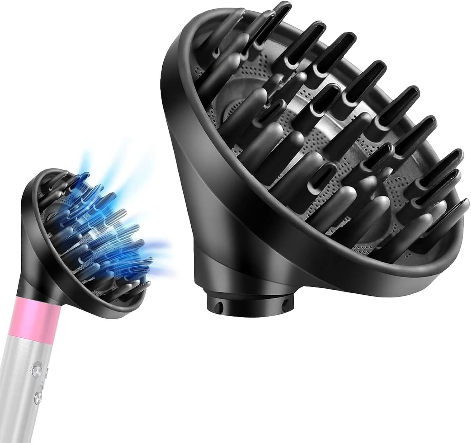 Upgraded Diffuser Attachment Compatible with Dyson Airwrap, Hair Dryer Diffuser Nozzle Attachment for Airwrap Styler, Lightweight Travel Hair Tool for Home & Salon Styling image number 5