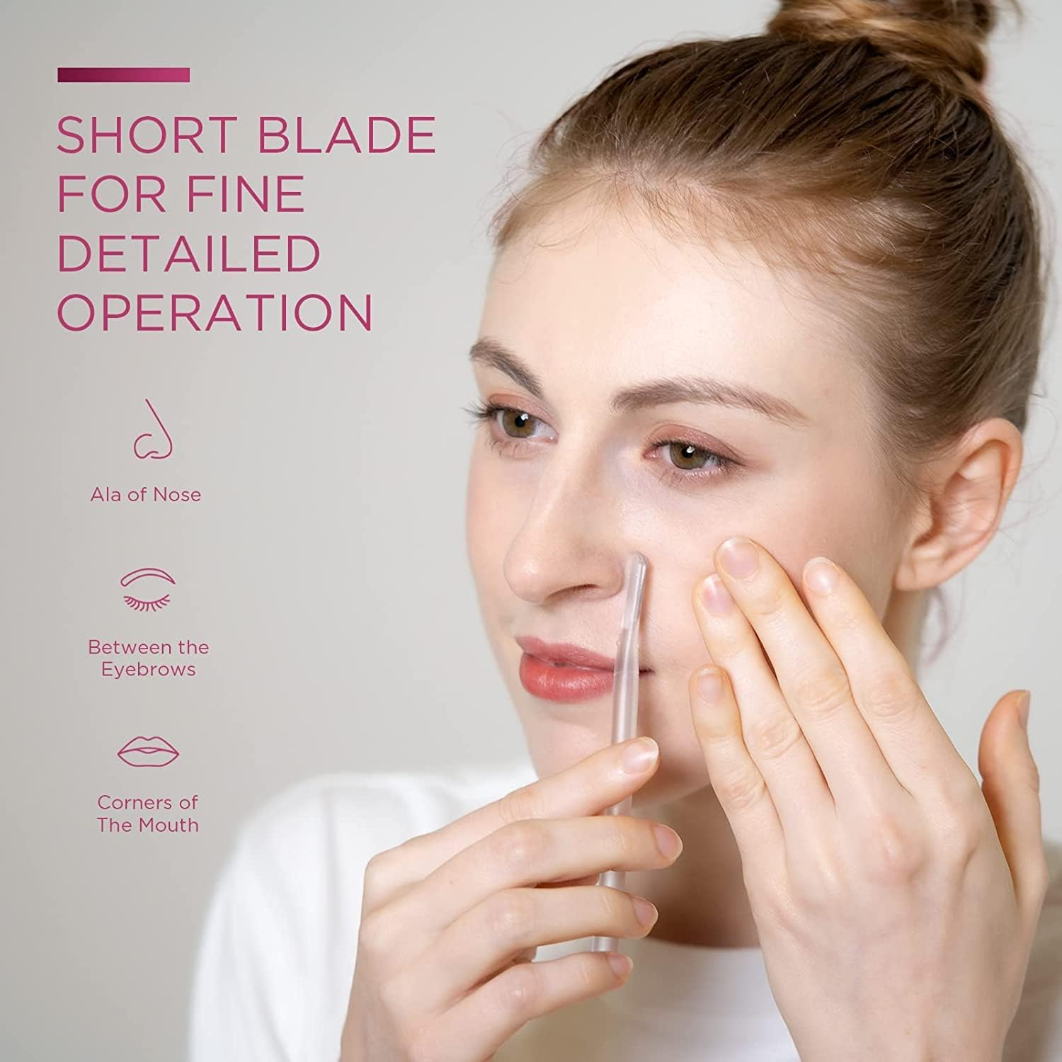 Dermaplane Razor,Face Razors for Women,Professional Dermaplaning Tool for Peach Fuz,Gentle Skin Exfoliation Blade (3Pcs) image number 2