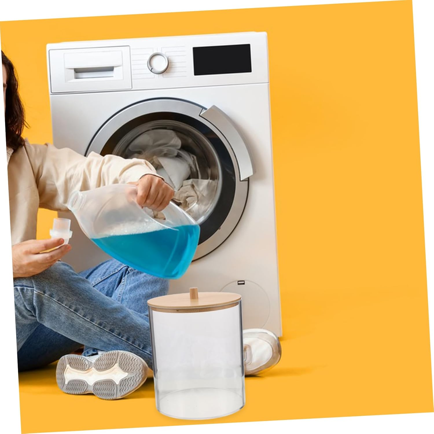 Wipes Container Laundry Holders Dispenser Acrylic Laundry Detergent Box Storage Box image number 5