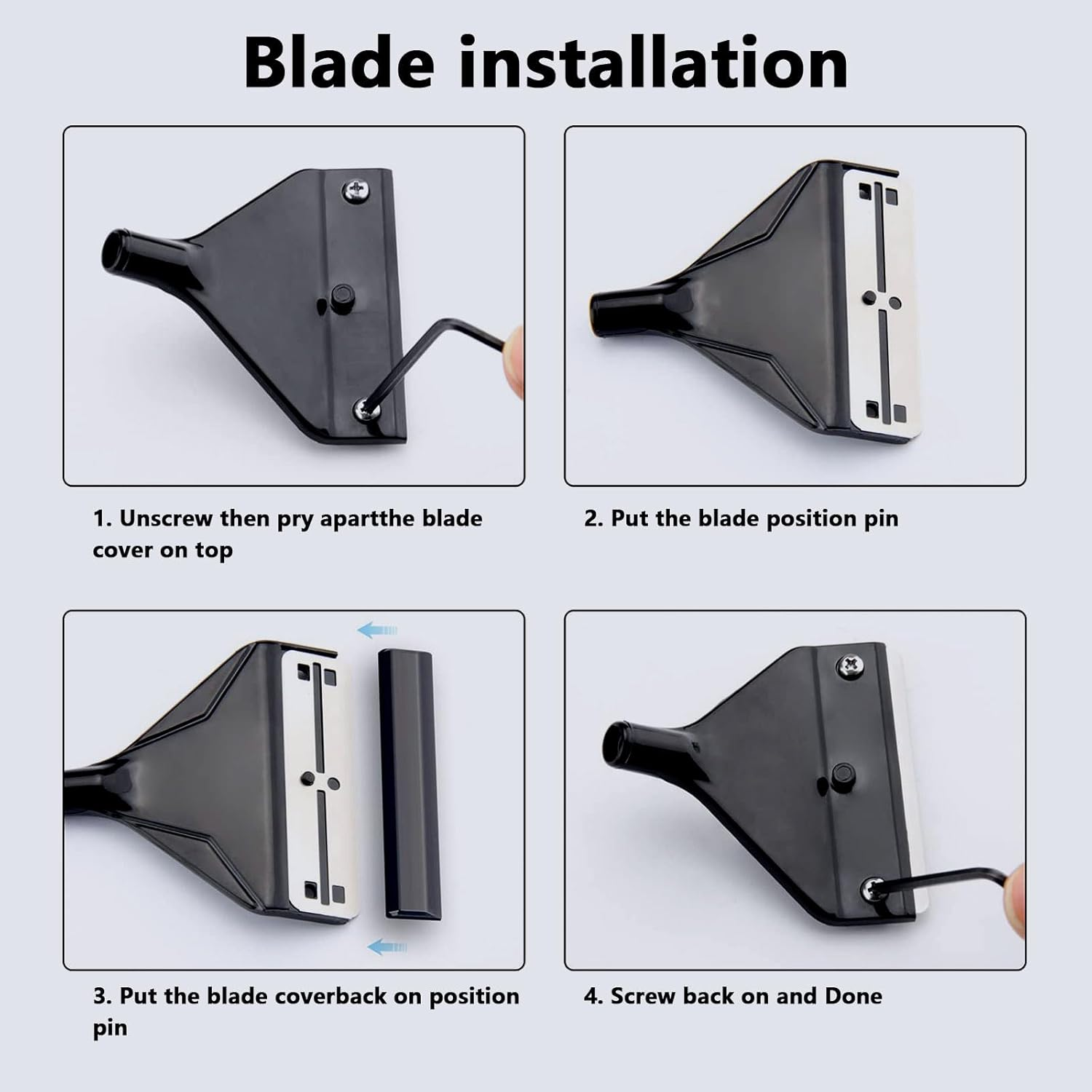 Aquarium Glass Cleaner and Algae Scraper for Fish Tanks, Compatible with Saltwater and Freshwater Aquariums, 10 Stainless Steel Blade with Plastic Cover - Leralsta