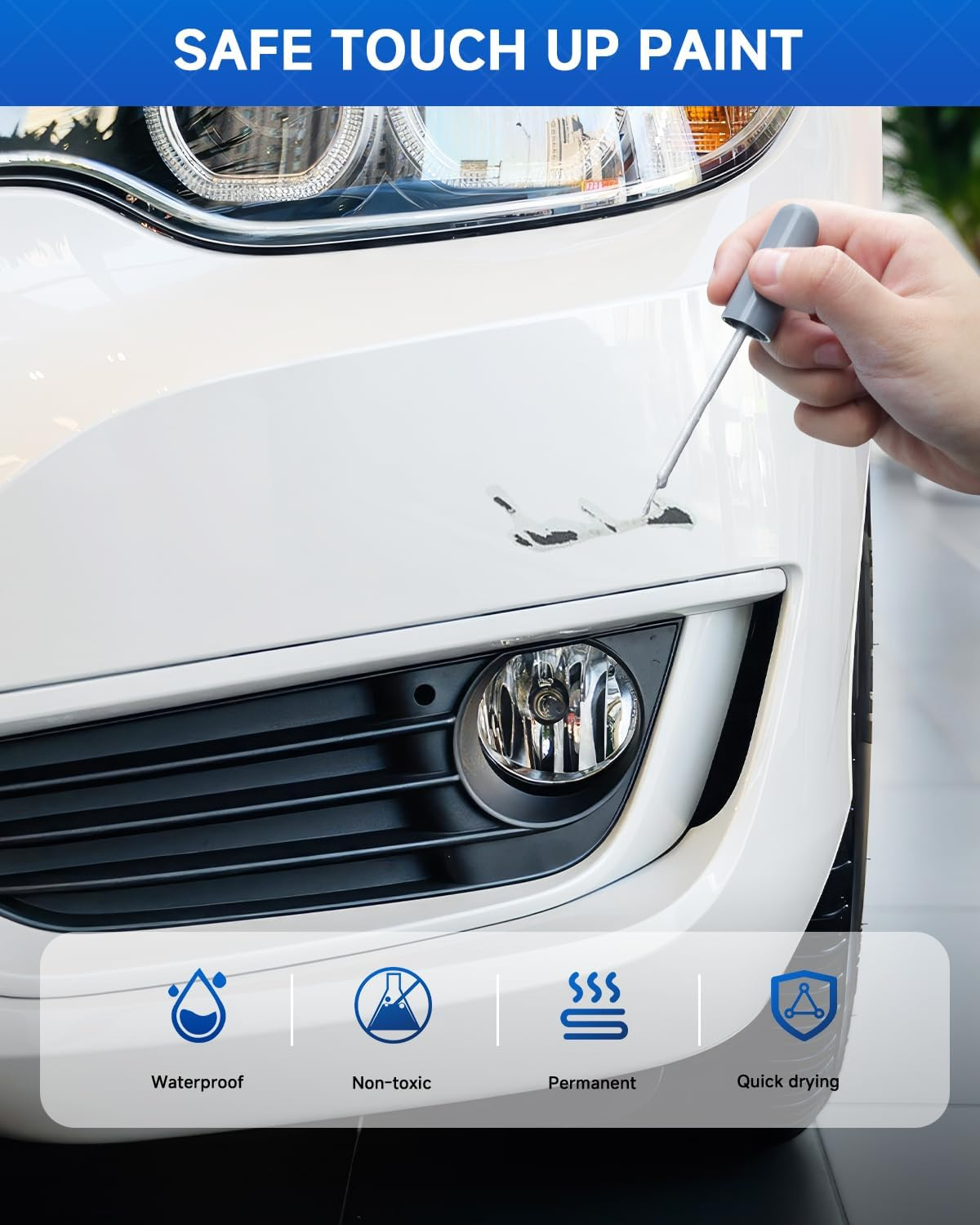 Touch up Paint Compatible with Holden Exact Match Touch up Paint Car Scratch Repair (Precision Grey（K21 ）) (Heron White(679F/J073)) image number 2