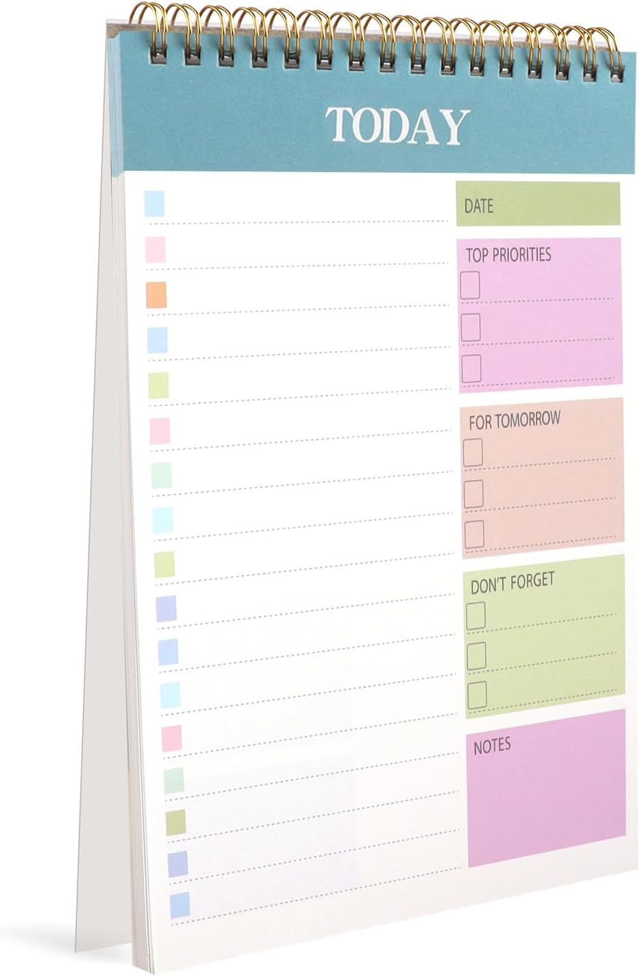 ZTOWOTO A5 Weekly Planner &ndash; 1 Pack Undated to Do List with Spiral Binding,50 Sheets Daily Planner Notepad with Task Checklist Tear-Off Sheets for School,Office, Home&ndash;Pink(8.7 * 5.7")