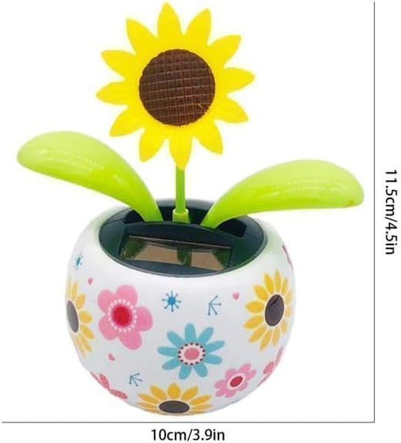 Solar Dancing Sunflower Decoration, Sunflower Solar Dancing Flower, Powered Swinging Animated Dancer Office Desk Car Decoration, Funny Ornaments image number 2