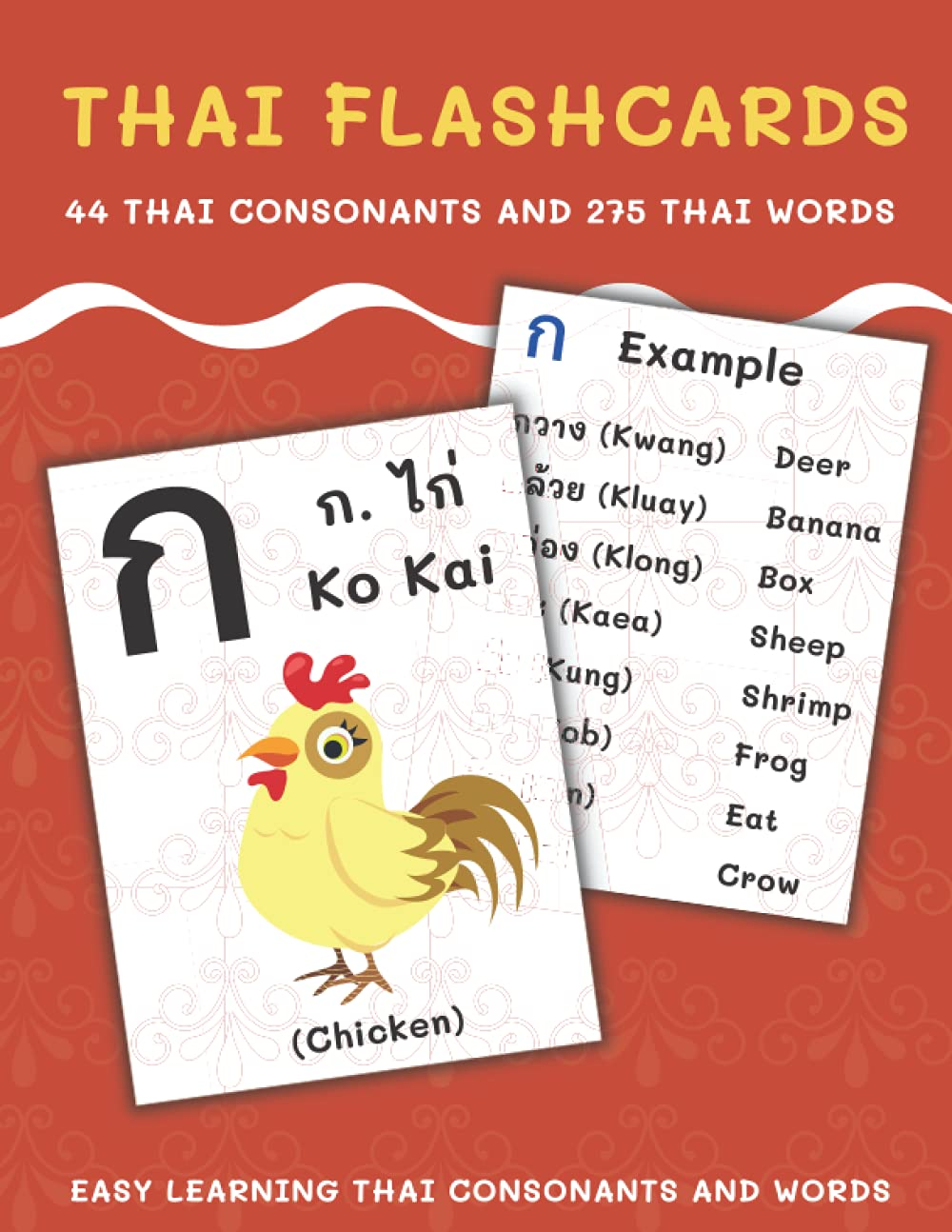 Thai Flashcards: 44 Thai Consonants and 275 Thai Words | Easy Learning Thai Consonants and Words