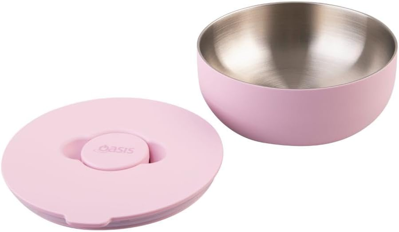 Oasis Stainless Steel Double Wall Insulated Fresh'N'Go Lunch Bowl 950Ml - Pink Lemonade image number 3