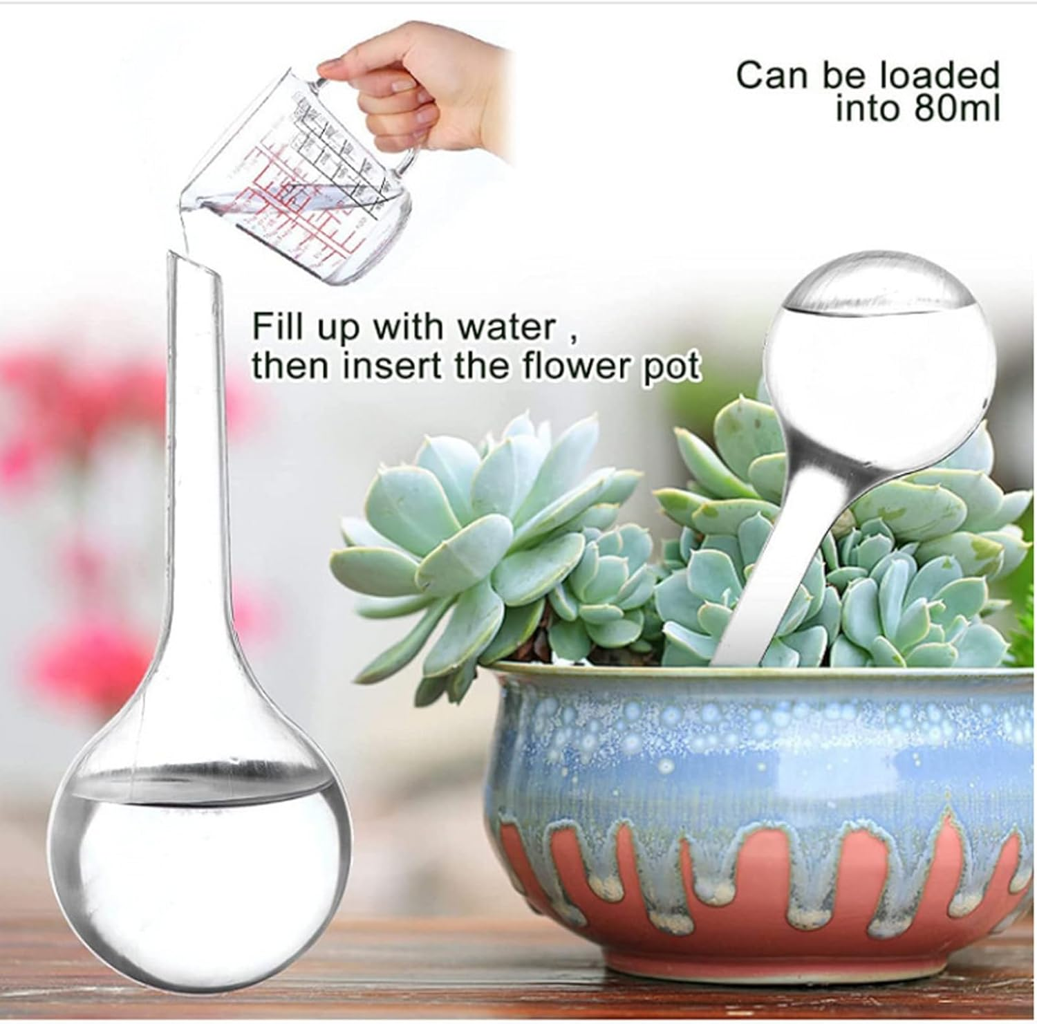 Plant Watering Globes - Watering Clear Watering Bulb - Gardening Supplies, Multifunctional Decorative Irrigation Tools for Indoor Outdoor Garden Potted image number 6