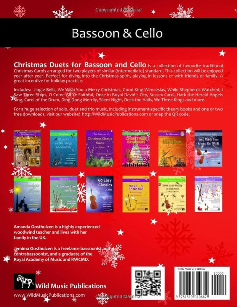 Christmas Duets for Bassoon and Cello: 22 Traditional Carols Arranged Especially for Equal Bassoon and Cello Players of Intermediate Standard. image number 1