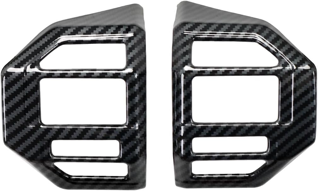 Carbon Fiber Style Steering Wheel Cover Decoration Suitable for Toyota Land Cruiser 250 1958 Prado LC250 J250 2024-2025 Interior Accessories (Button Cover) image number 4