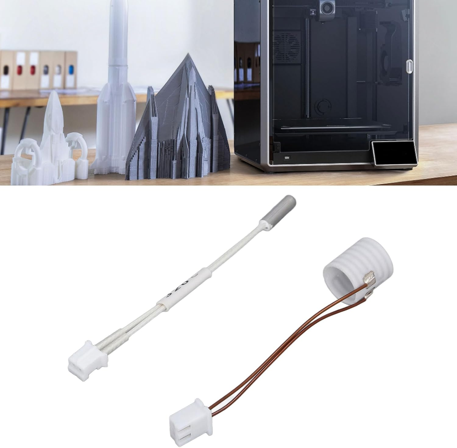 Ceramic Heater Thermistor Kit 60W for CREALITY K1/K1 Maximum, 3D Printer Hotend Replacement Accessories, Creality K1 Thermistor, K1 Max Thermistor, Creality Thermistor image number 5