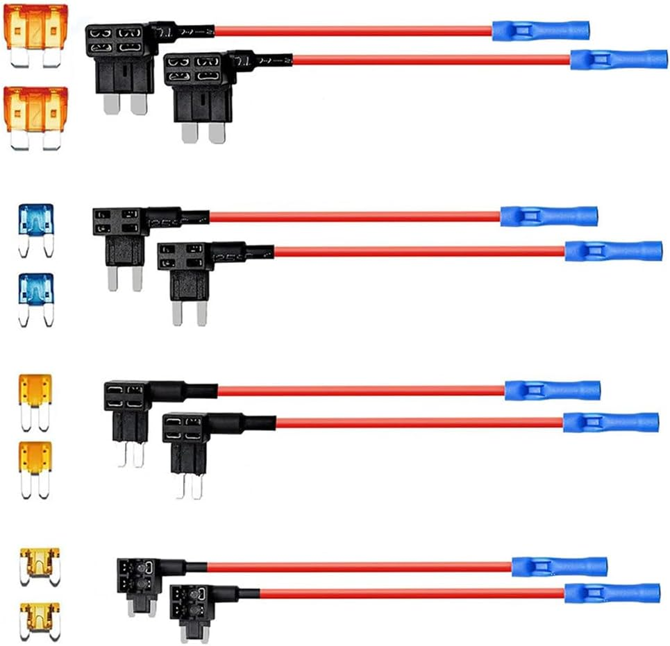 Geli 8 Pack 4 Types Fuse Tap Automotive 12V, Car Add-A-Circuit Fuse Taps Tandard Mini Micro2 and Low Profile Mini Fuse Holder for ATO ATC ATM APM Fuse Tap Kit for Cars Trucks Boats image number 3