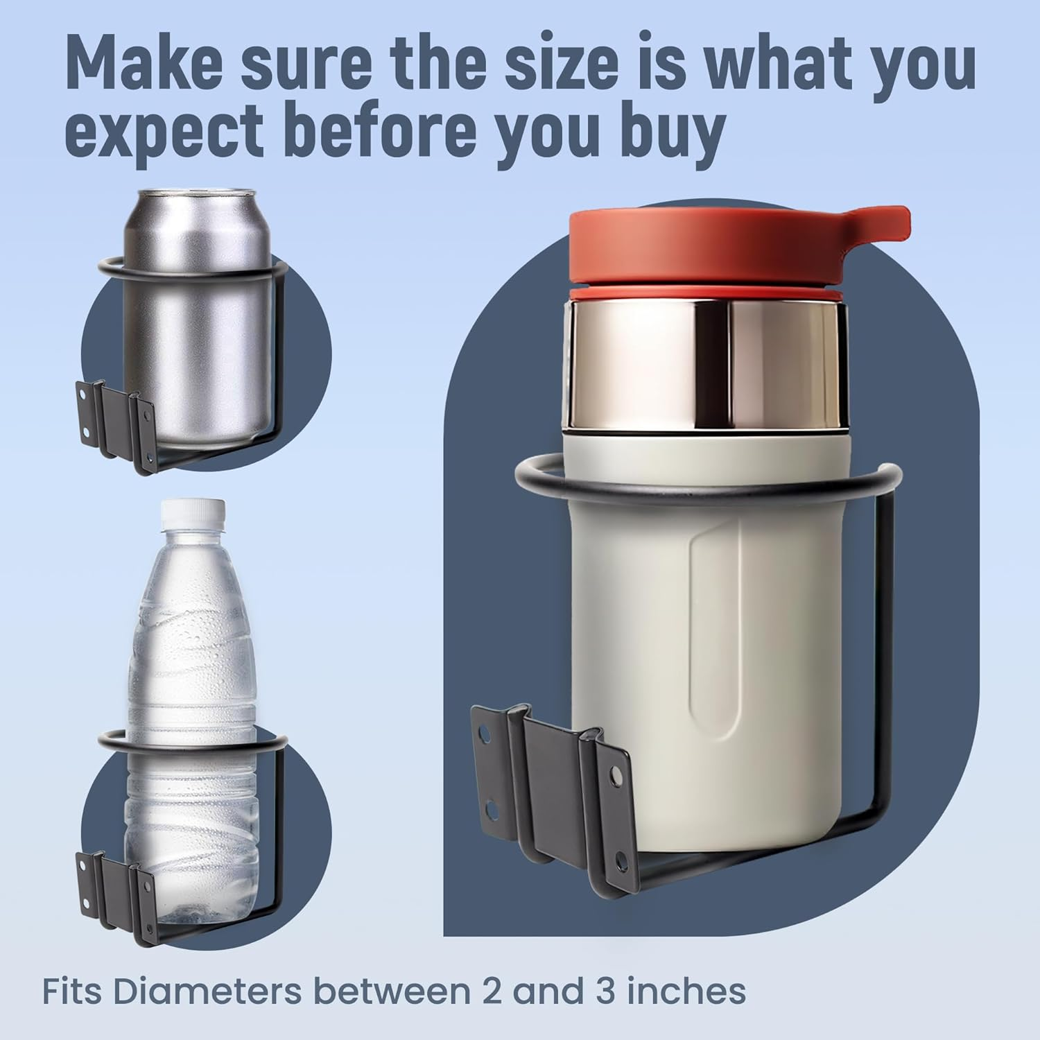 Marine Cup Holder，Boat Cup Holders for Drinks 2Pcs，Mountable Automotive Truck Rv image number 1