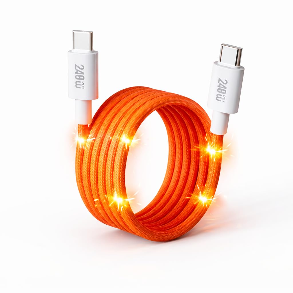 Mizi 240W Magnetic USB C Cable [Automatic Coiled], 4-In-1 Multi Charging Cable (1.2M), USB A/C to C/L, Fast Charger for Iphone 16/15/14 Pro Max, Macbook, Ipad, Samsung S24 & More - Grey