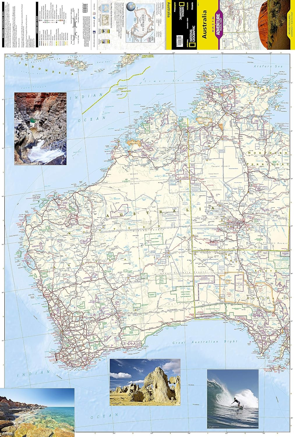 Australia Map: Travel Maps International Adventure Map: 3501 image number 6