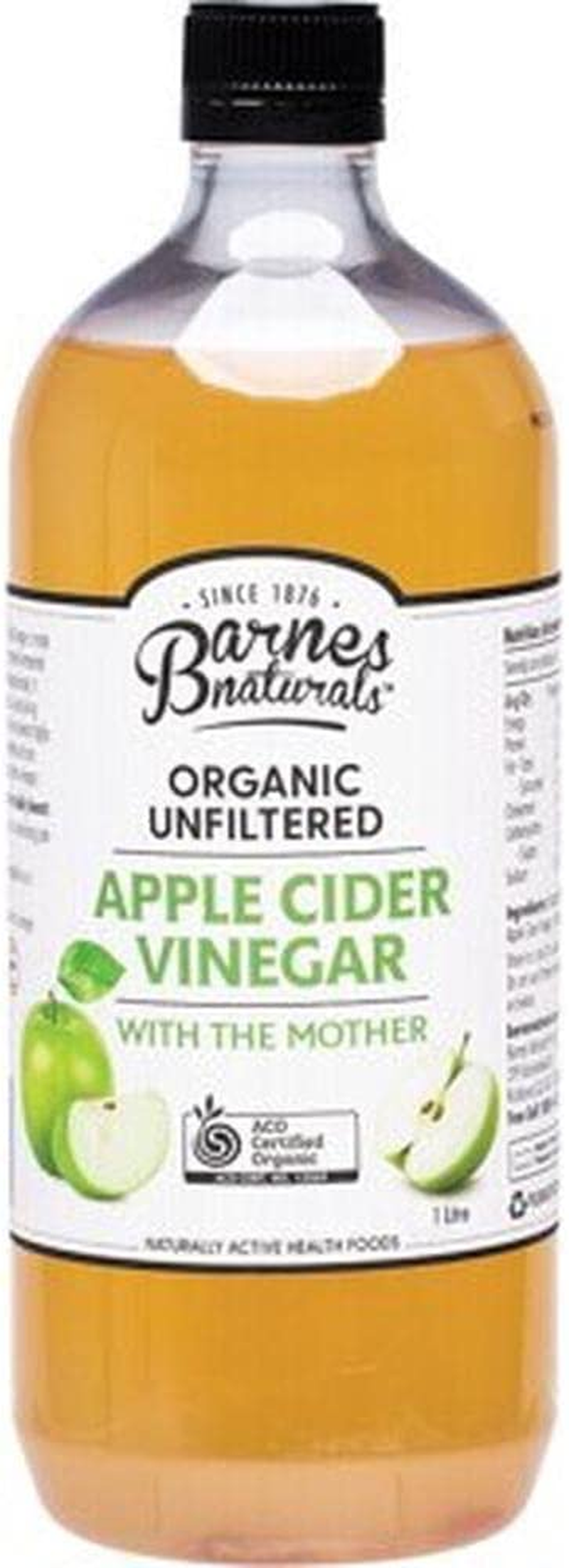 Barnes Naturals Organic Unfiltered Apple Cider Vinegar with the Mother 1 Litre