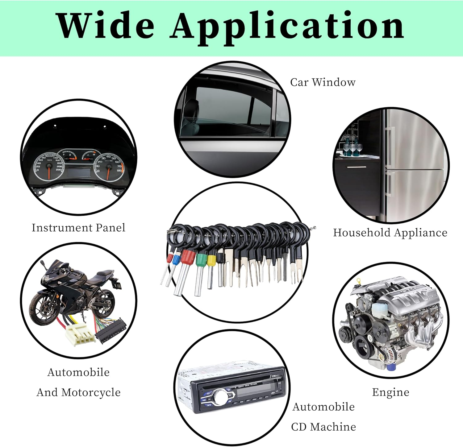 41 PCS Terminal Removal Tool Kit,Pin Extractor Tools Set Electrical Wire Connector Pin Release Depinning Tools for Automotive Car Broken Key Ejector for Home Appliance - 82 Pcs image number 5