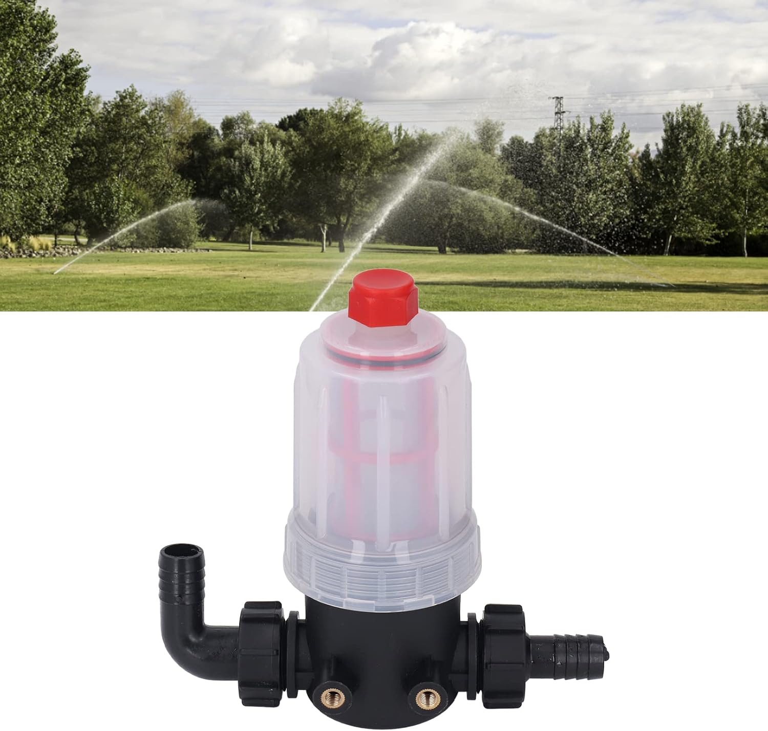 Tnfeeon Agricultural Sprayer Filter, 304 Stainless Steel and Plastic, 50 Mesh Garden Hose Filter for Efficient Water Filtration (25Mm G3/4) image number 1