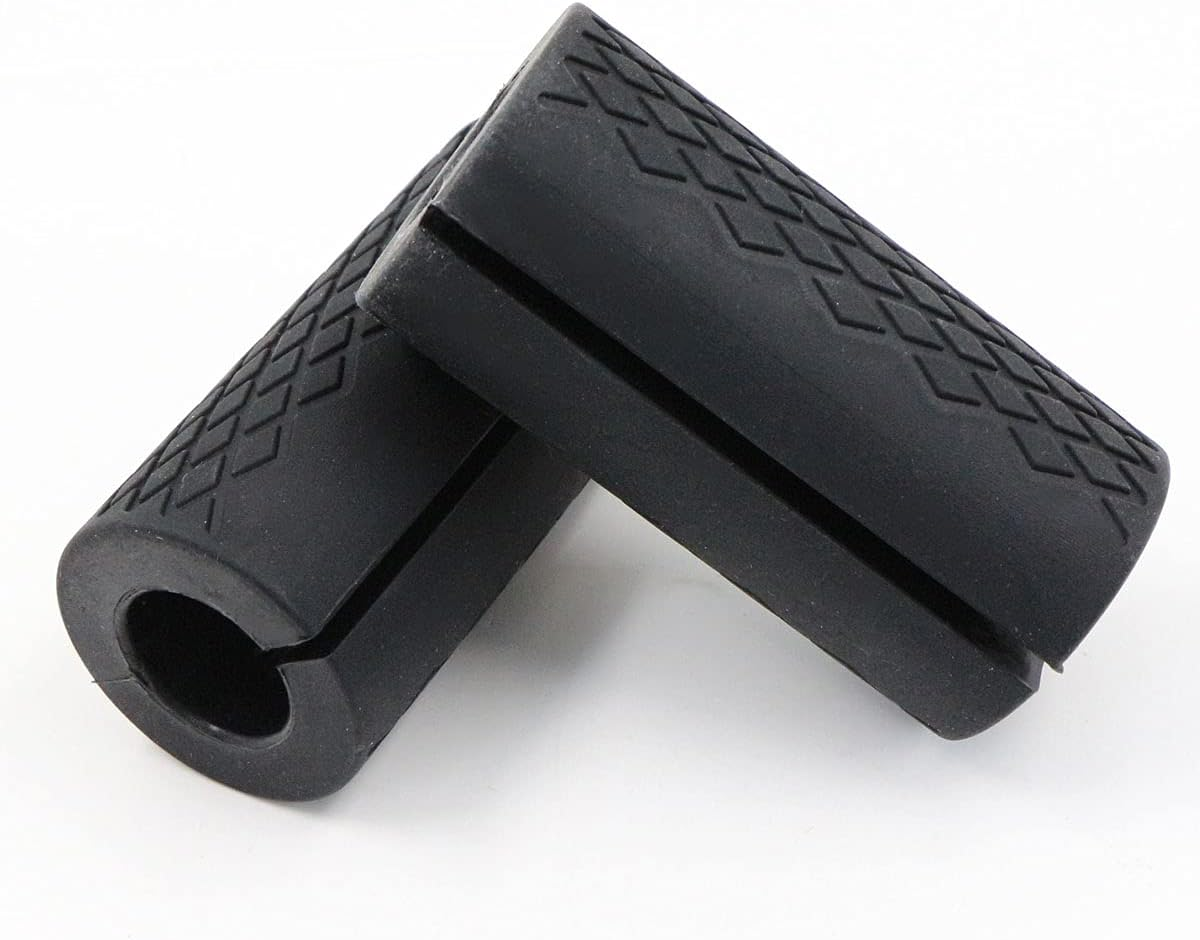 Barbell Grips Weight Lifting Dumbbell Grips Pads - Small Size Thick Dumbbell Grips Increase Grip Strength Non-Slip for Bodybuilding, Fitness, Grip Strength Training, Pack of 2 Silicone Grips, Black