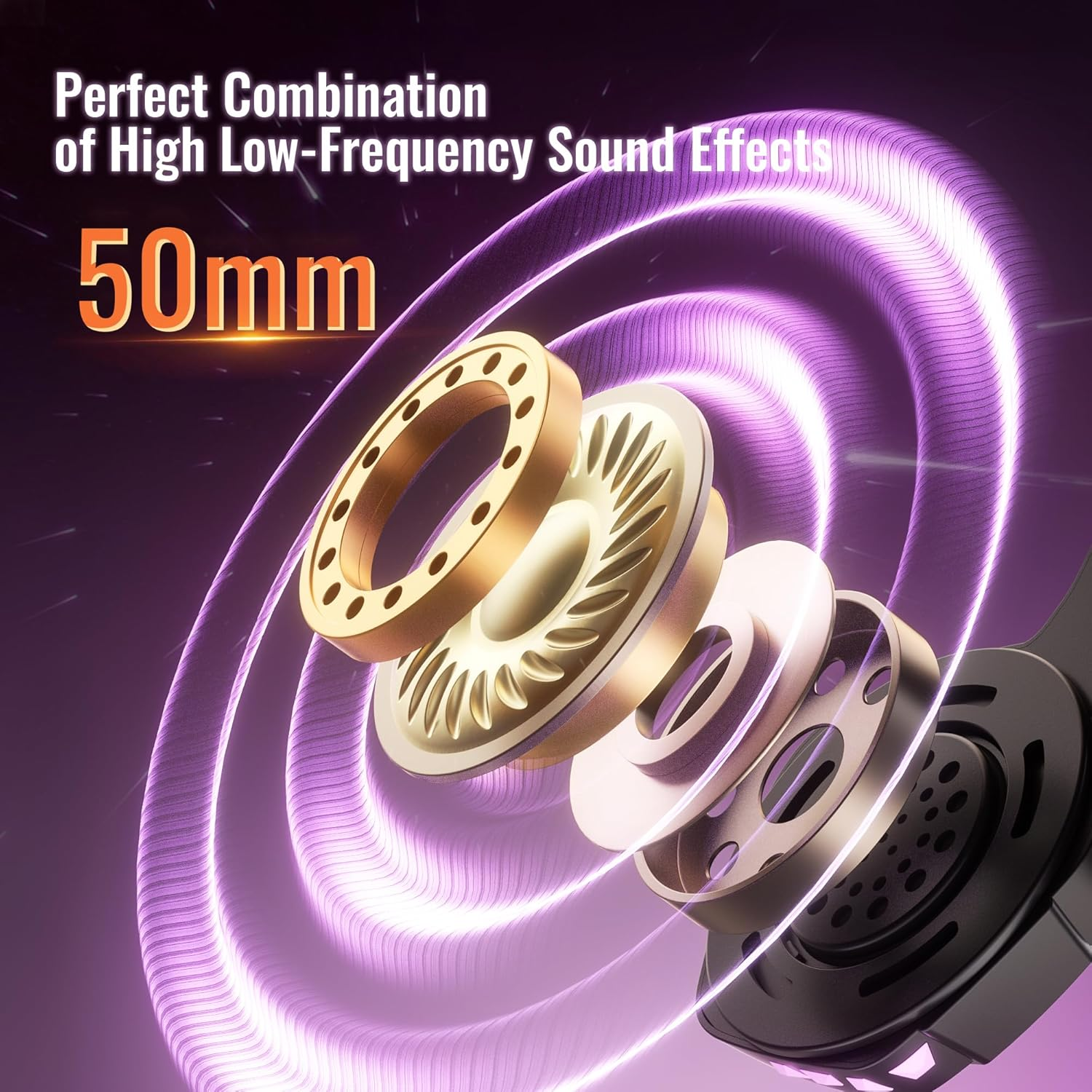 NUBWO Wireless Gaming Headset with Microphone for PC PS4 PS5 Playstation 4 5, 2.4G Wireless Bluetooth USB Gamer Headphones with Mic for Laptop Computer（Binnune Manufacturer） image number 3