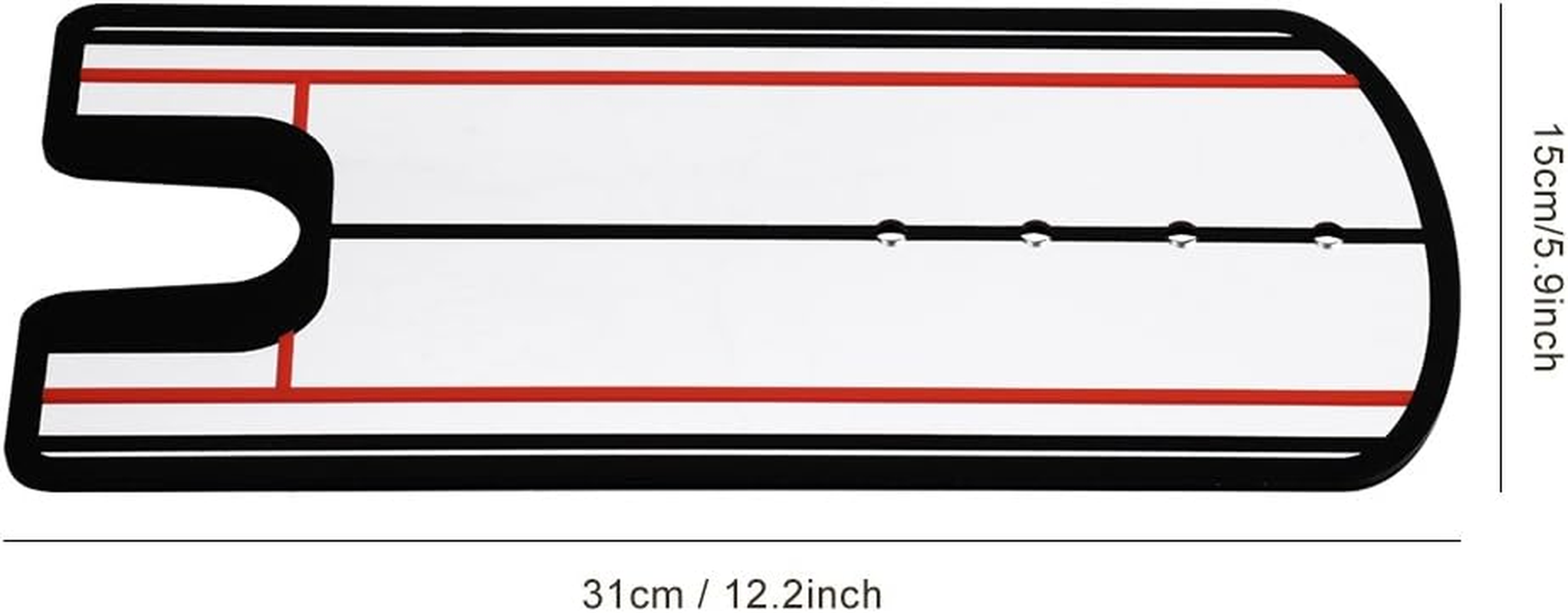 Joyzan Golf Putting Mirror, Swing Trainer Training Equipment Aid Alignment Practice Line Tool Putter Mat Tools Shoulder Rail Corrector Straight Mirrors Golfing Aiming Rods Accessories Indoors Outdoors image number 2