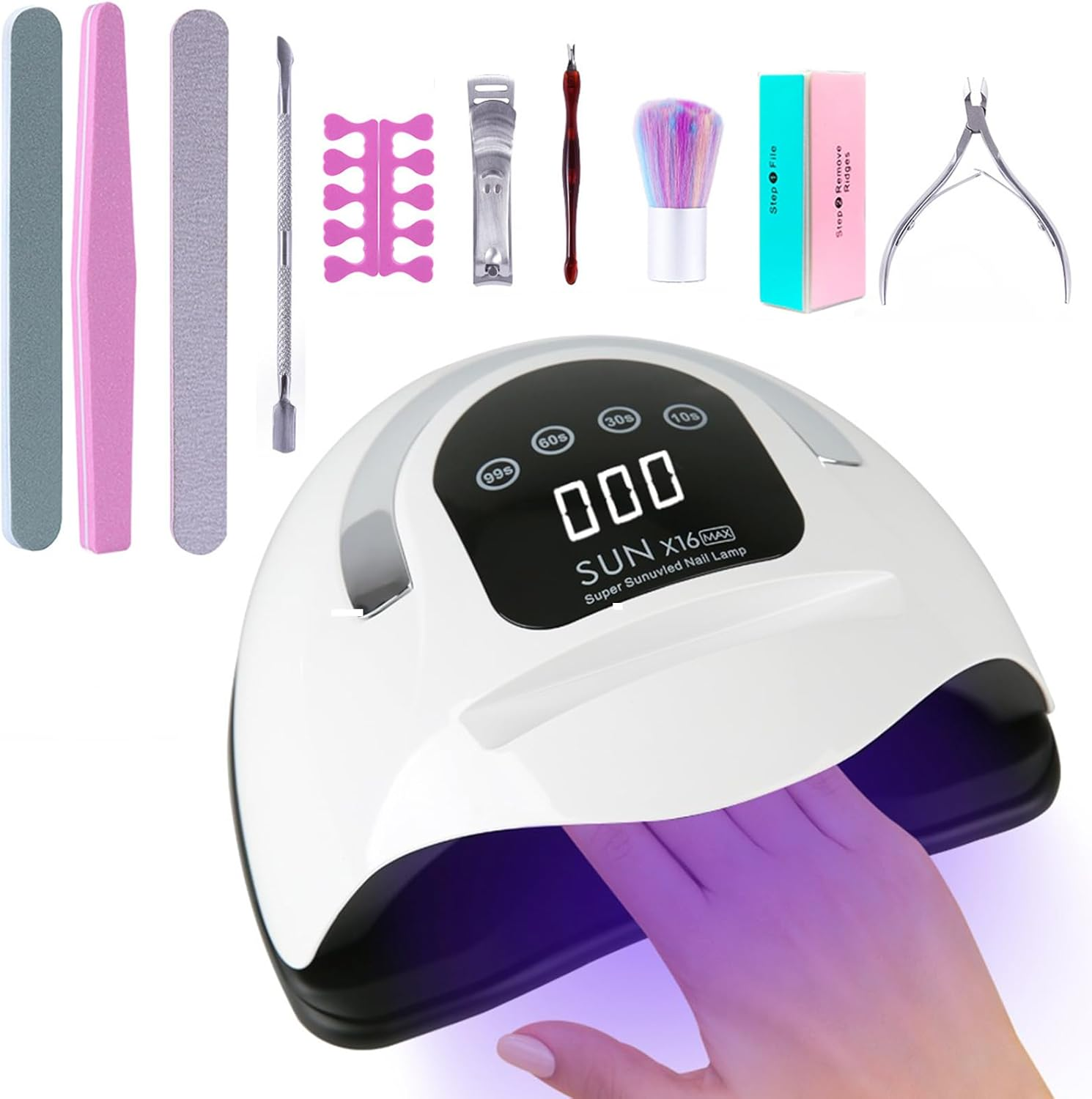 Bouzaak 320W UV LED Nail Lamp, Faster Nail Dryer Gel Polish Light for Hands & Feet, Portable Stand Professional UV Nail Light with 4 Timers & Auto Sensor for Nails Gel Lamp Machine image number 3