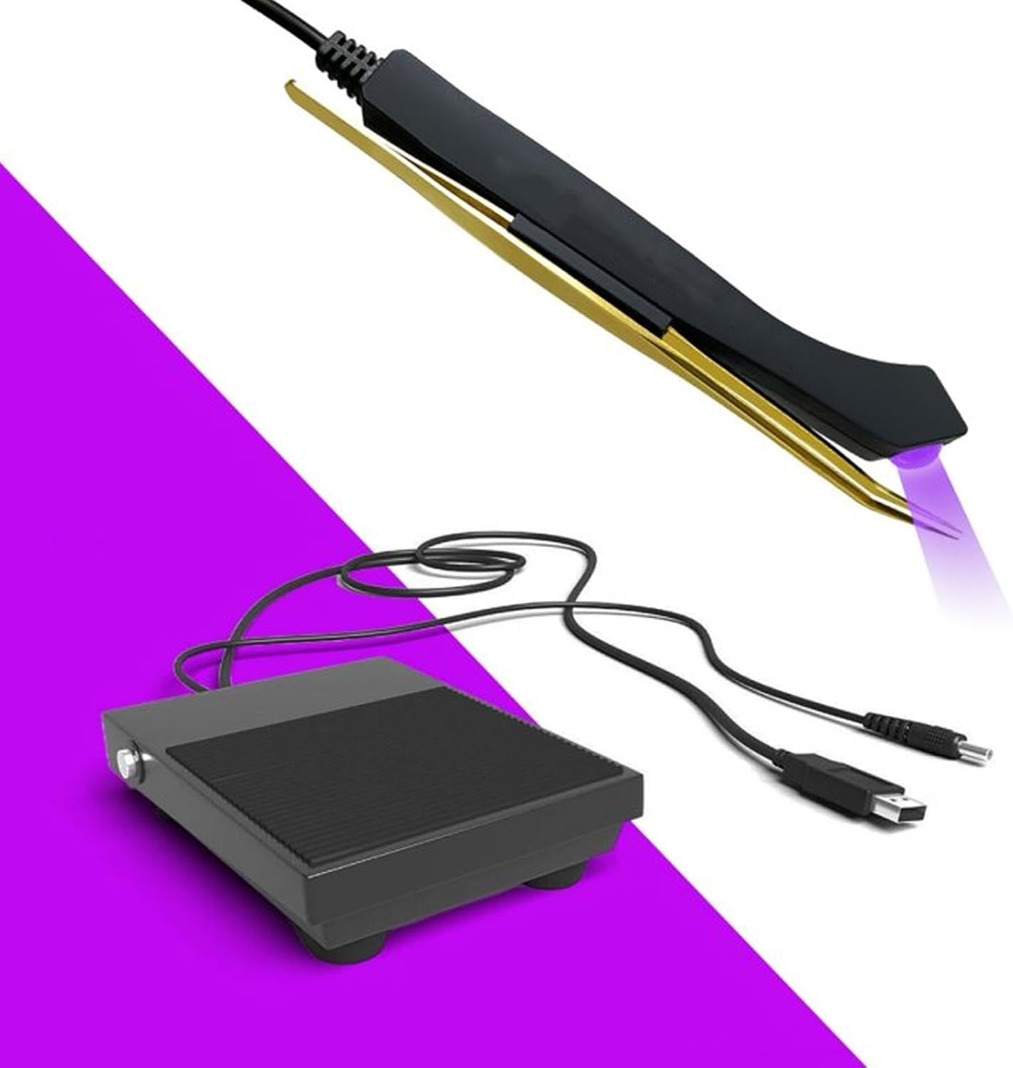 V Lash Light, 5W V Lamp for Eyelash Extension, LED Eyelash Extensions Nail Tech Lash Lamp with Foot Pedal Control for Professional Lash Technicians, Fast Curing image number 3