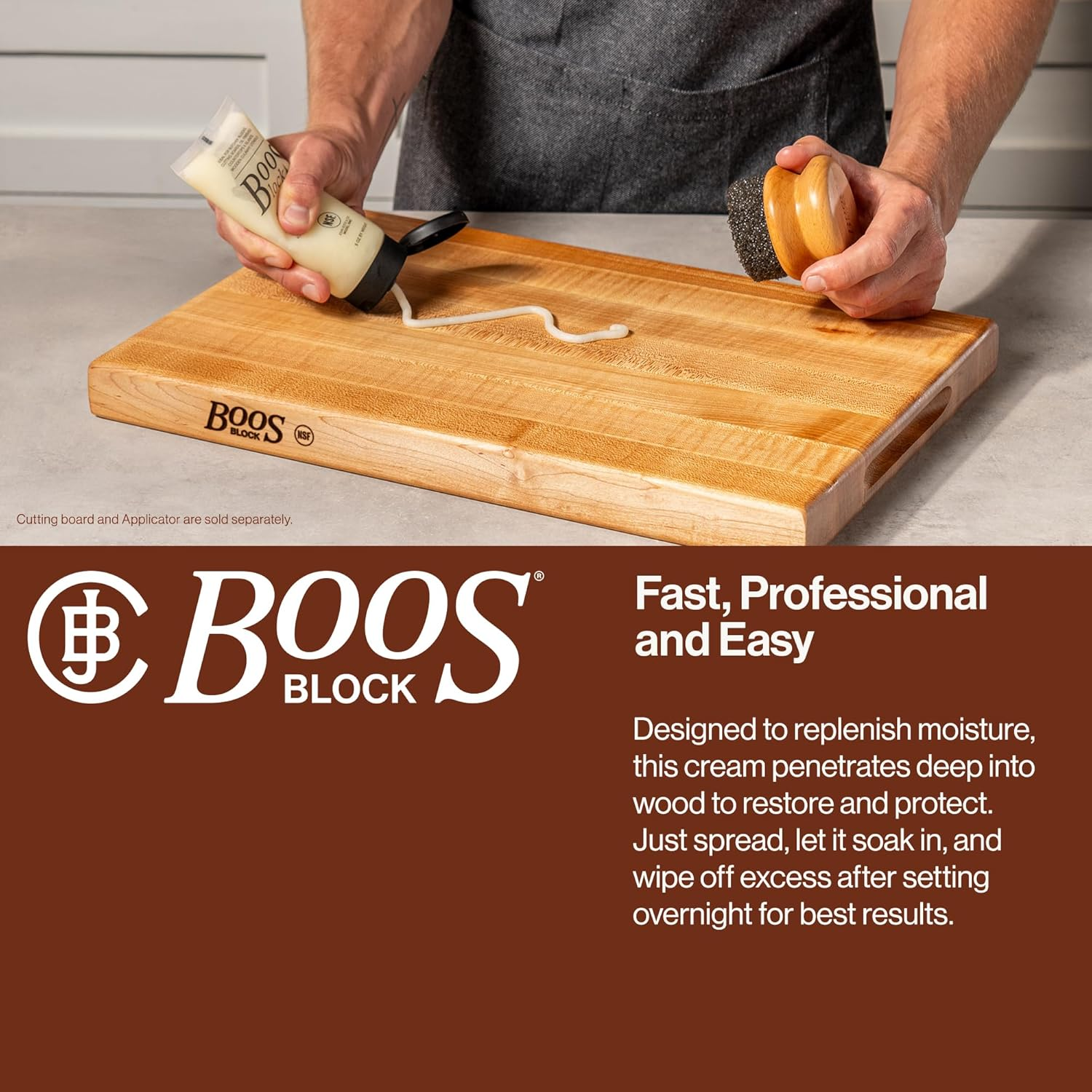 John Boos Block BWCB Butcher Block Board Cream, 5 Ounce image number 5