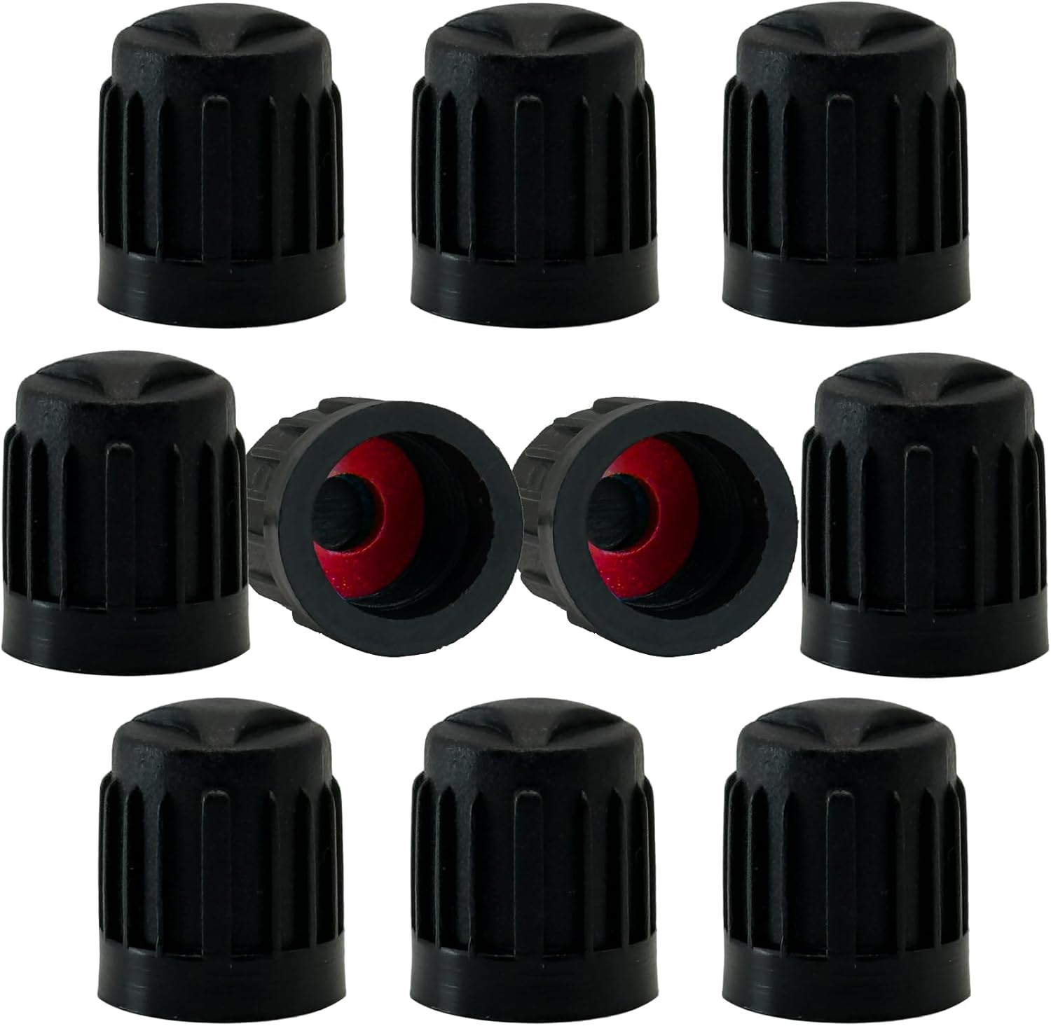 TCPENG&reg; 10 X Tailor-Made Valve Caps for Car, Valve Caps for Bicycle, Valve Caps with Seal for Stable Tyre Pressure, Bicycle Valve Caps, Car Valve Cap, Bicycle Valve Cap