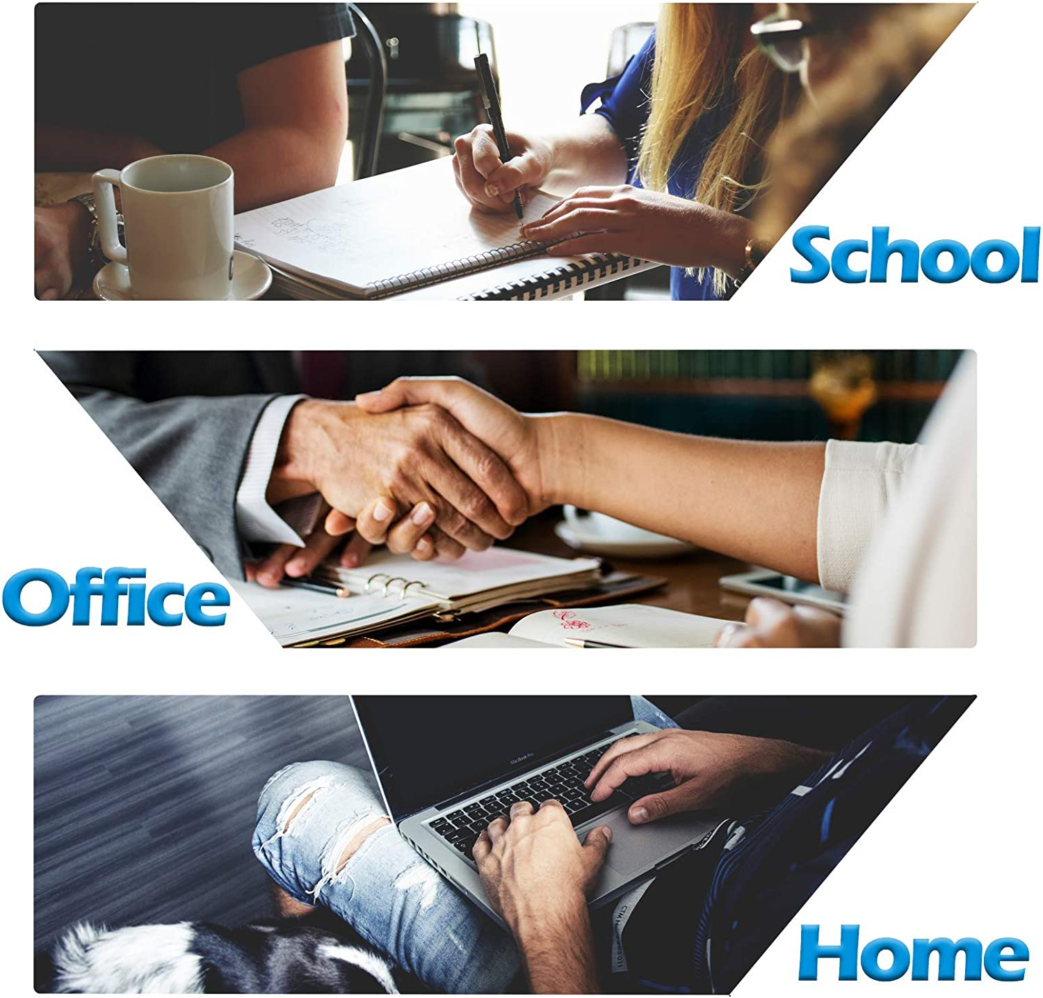 Weemay 8 Pack Compatible Label Tape Replacement for Dymo Letratag Refills 91331 (S0721660) Plastic 12Mm X 4M Black on White Label Tape for Dymo Label Maker LT-100T LT-100H LT-110T QX50 - White image number 5