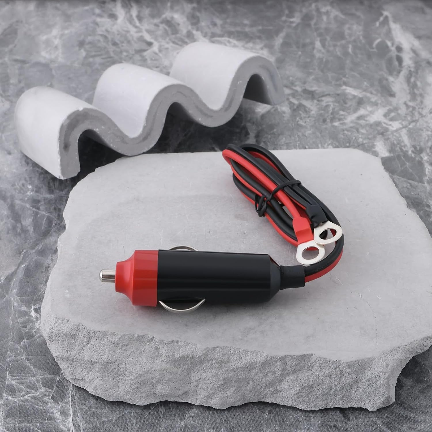 Ecsing 2Pcs 10A Male Car Cigarette Lighter Socket Plug Cable Connector 6V 12V 24V for Car Inverter Air Pump Electric Cup image number 3