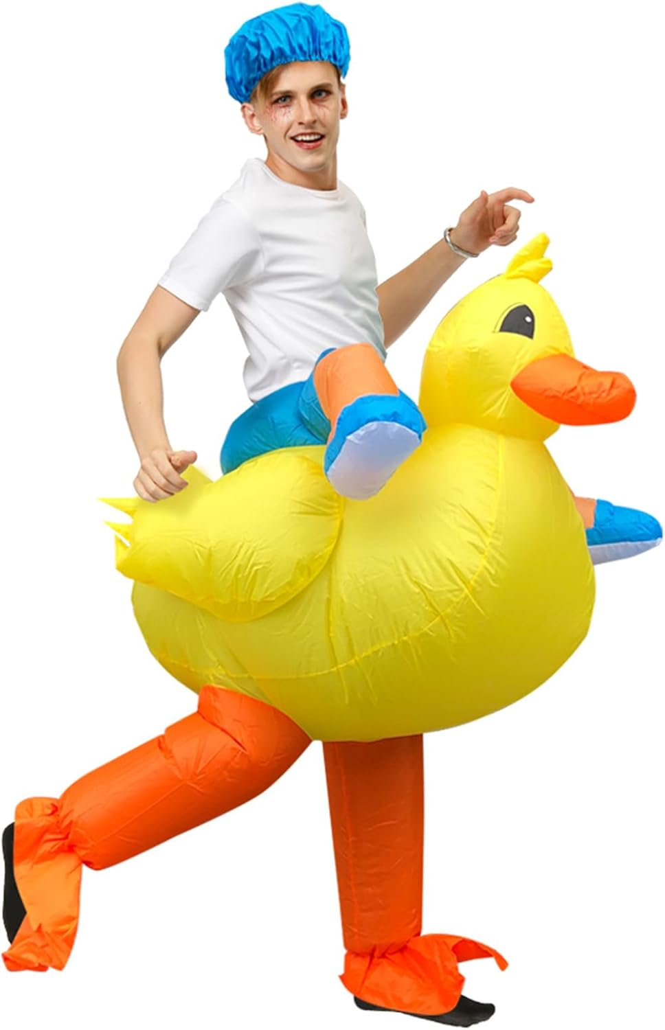 Inflatable Duck Costume Adult Ride on Duck Costume Halloween Party Suit image number 5